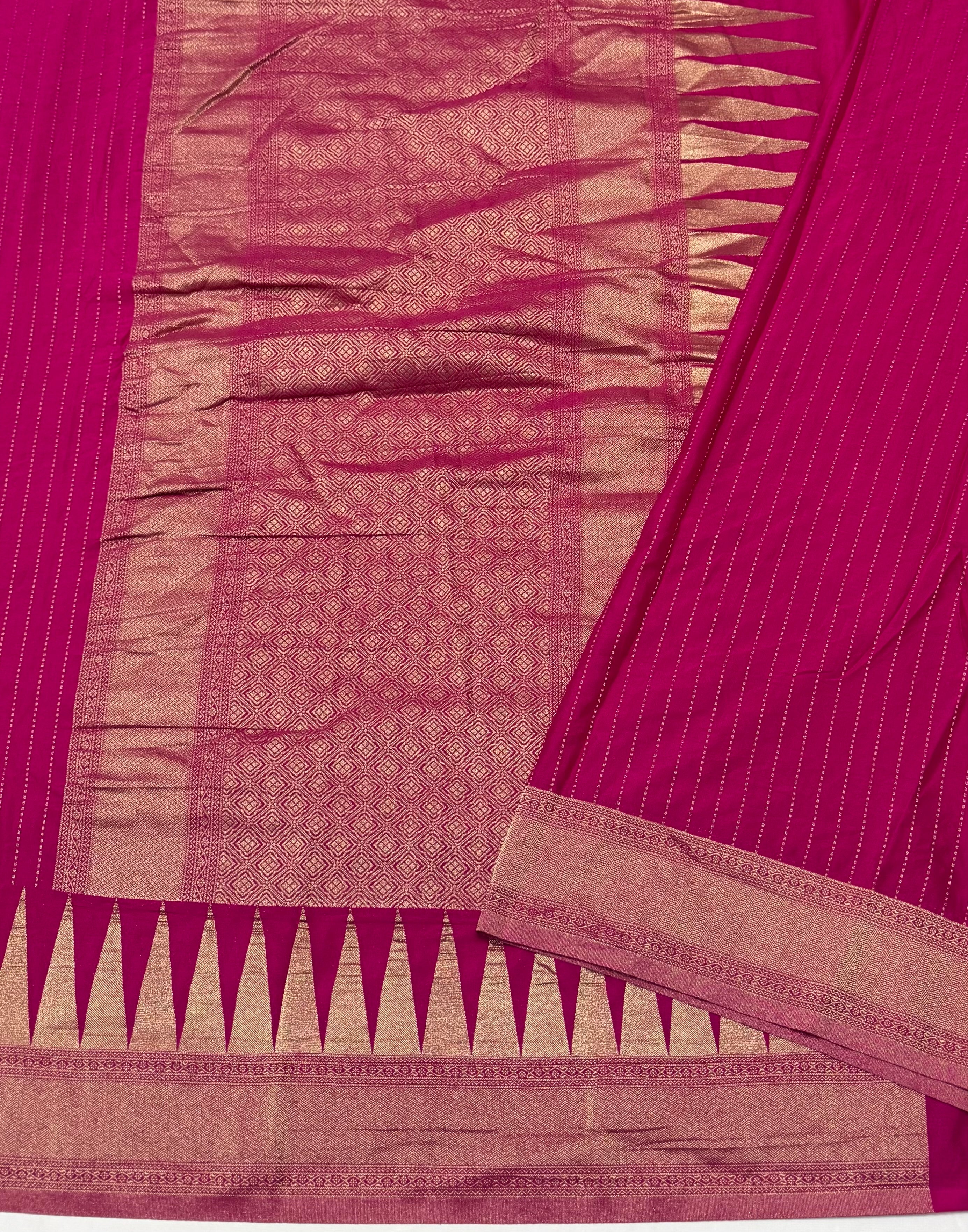 TRENDING DESIGNER BANARAS SILK SAREE - PINK