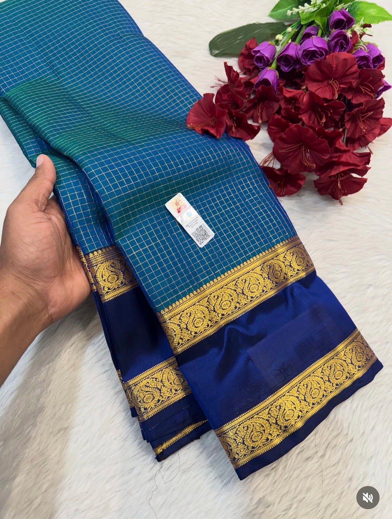KANCHIPURAM PURE SILK SAREE | SILKMARK® CERTIFIED - TEAL GREEN
