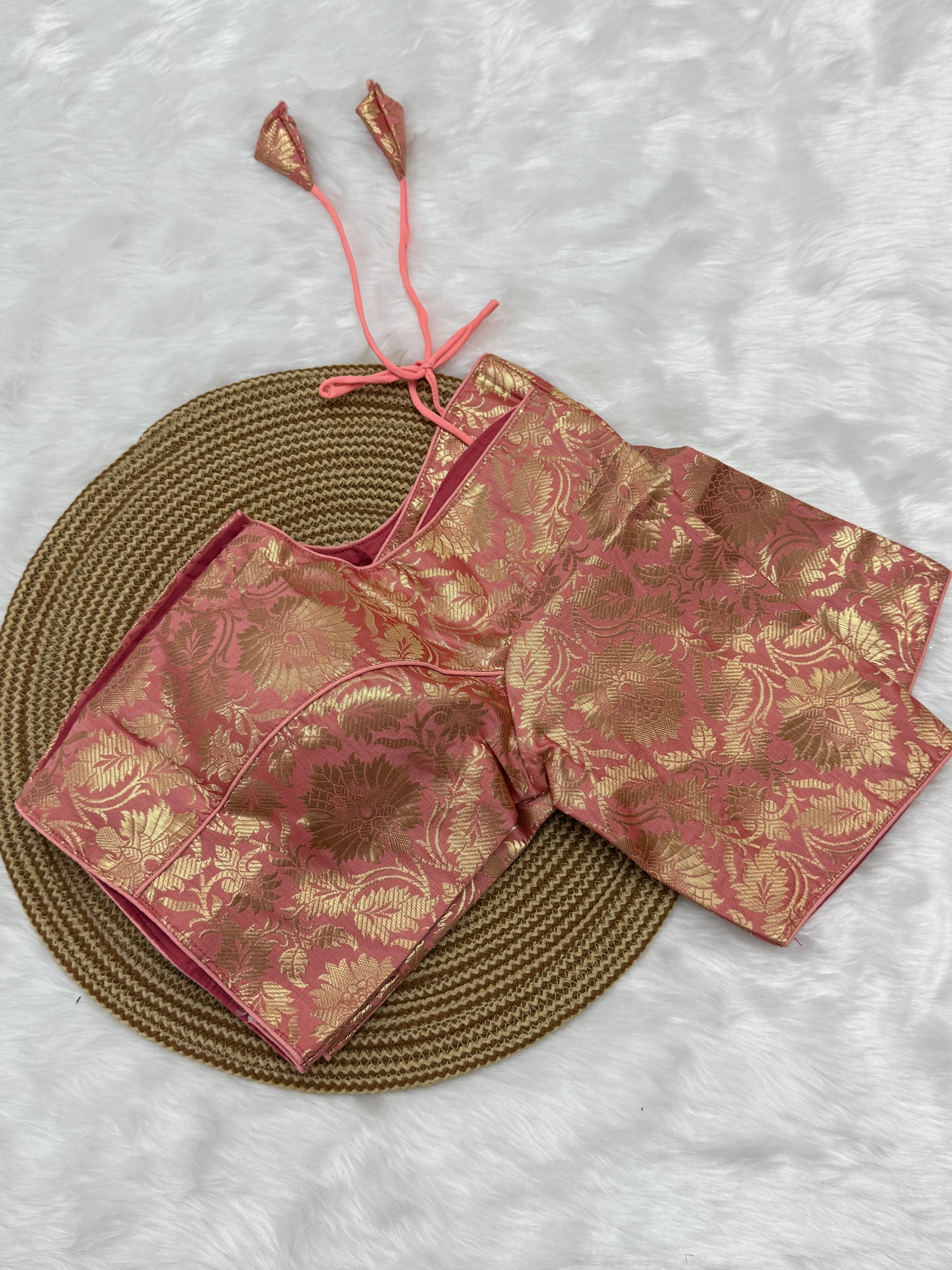 READYMADE JACQUARD SAREE BLOUSE
