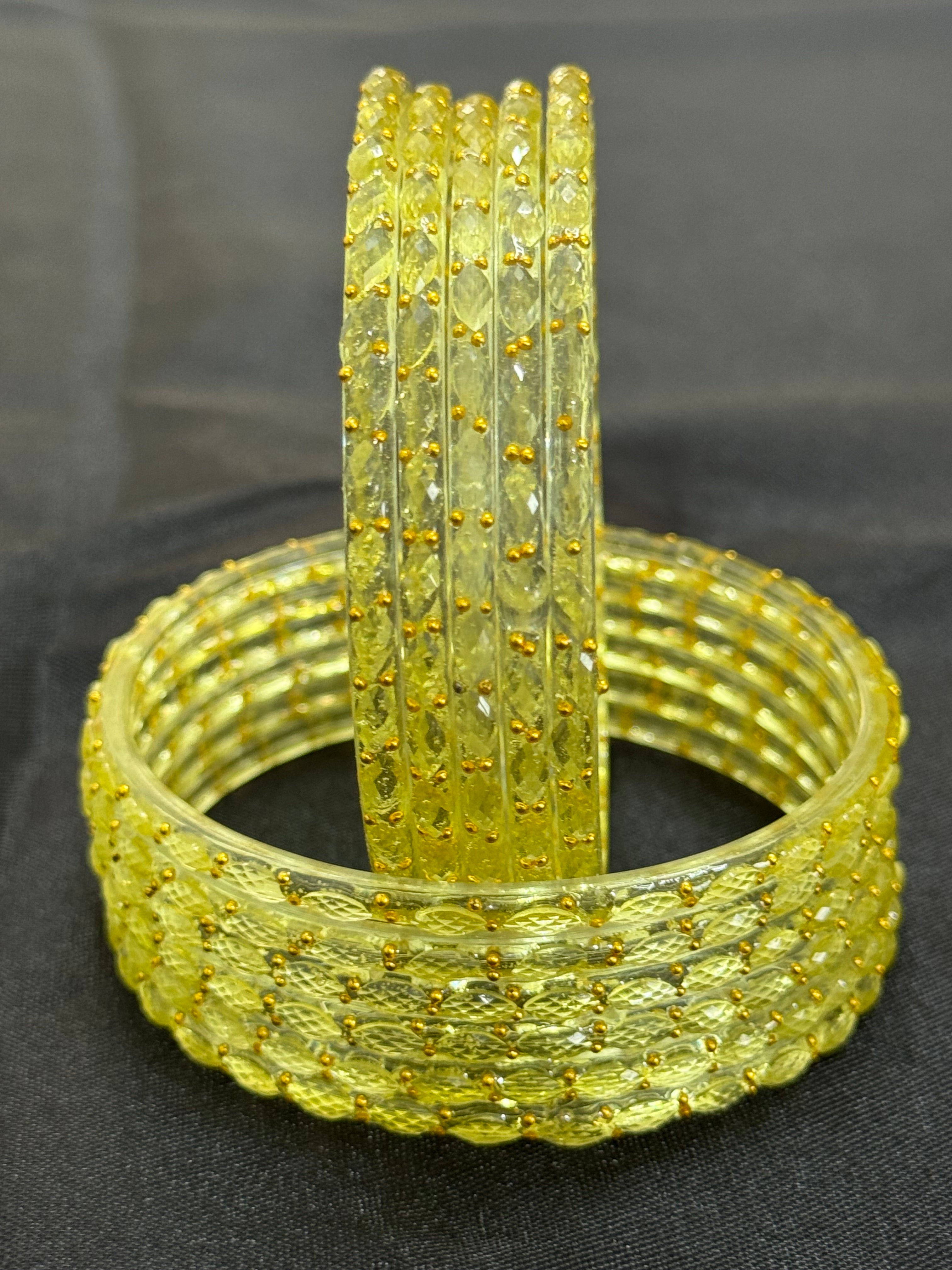 RAINDROP GLASS BANGLES PACK OF 12