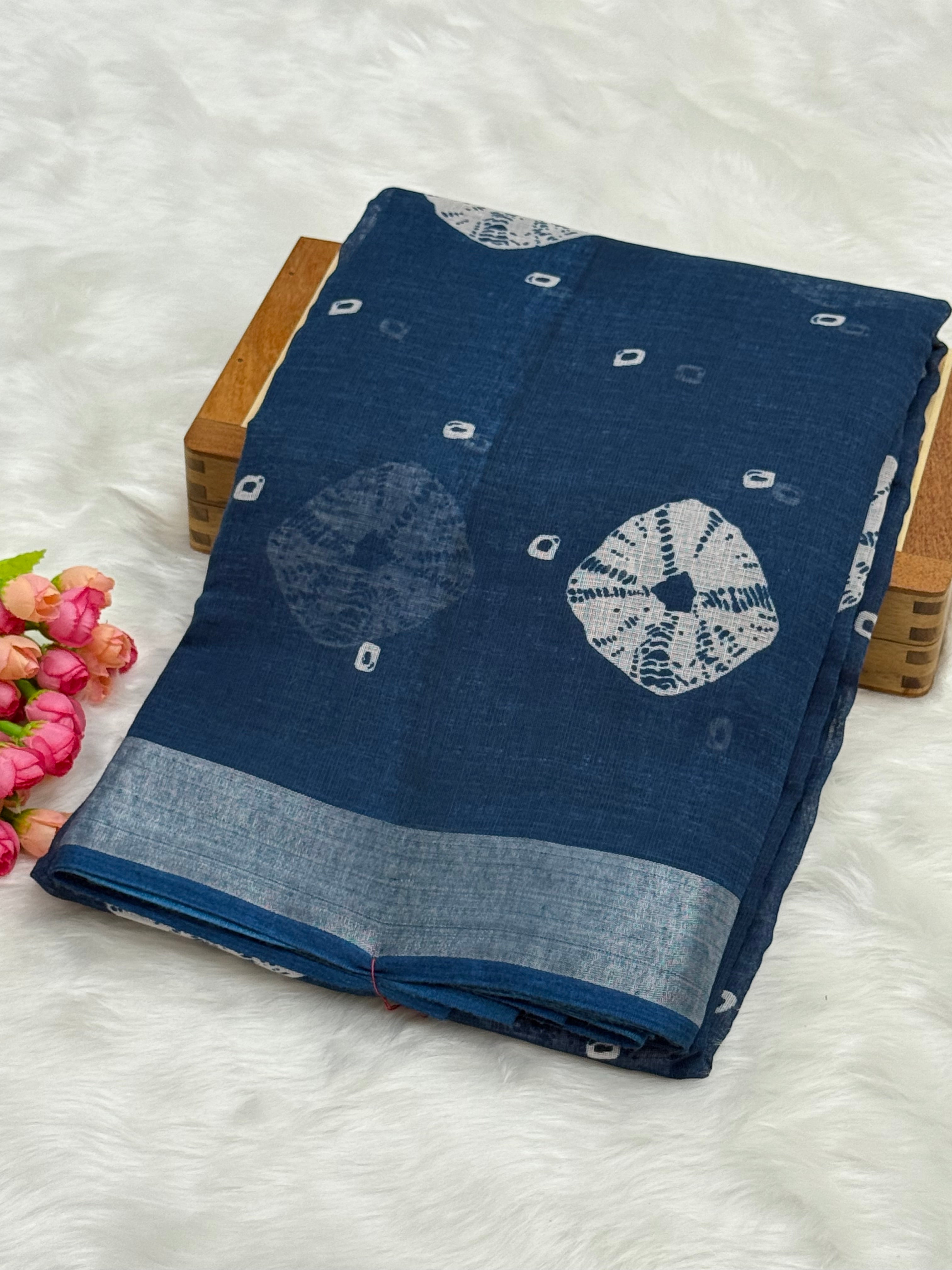 FANCY DOLLA SILK SAREE - BLUE