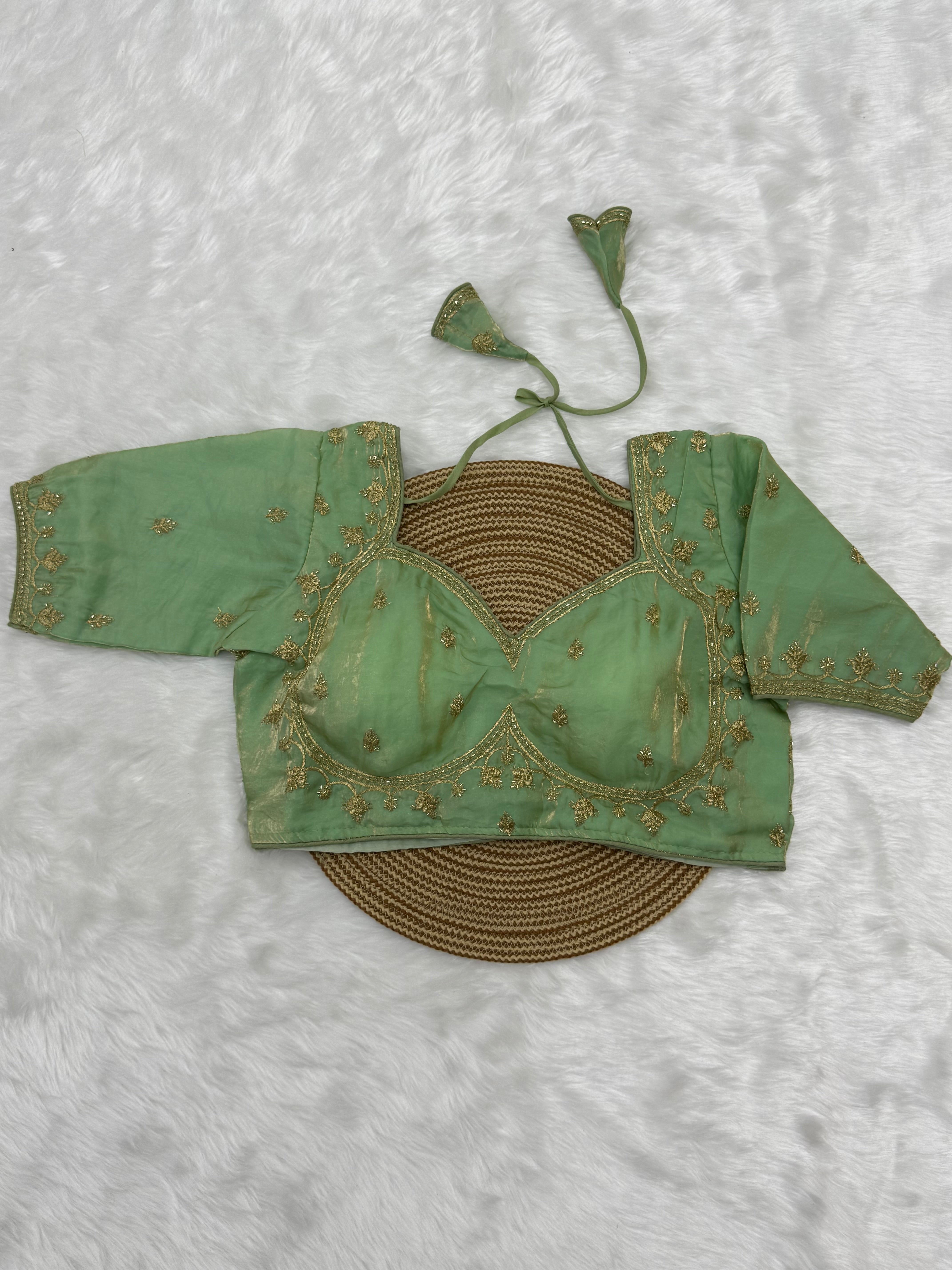 AARI WORK BRIDAL SAREE BLOUSE