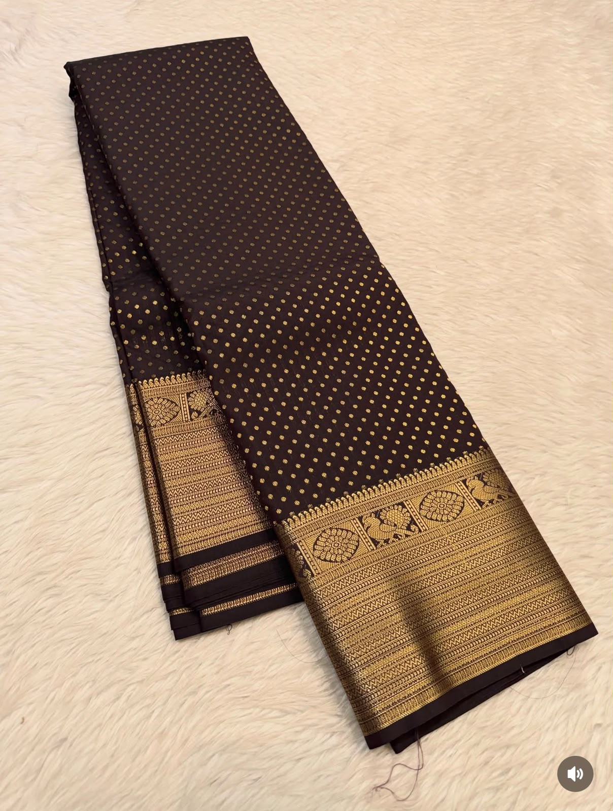 PREMIUM SEMI KANCHI SILK SAREE - COFFEE BROWN