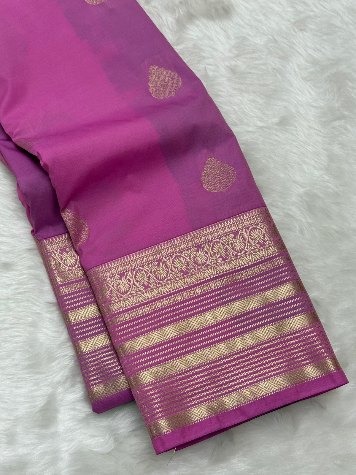 PREMIUM SEMI KANCHI SILK SAREE - TAFFY PINK