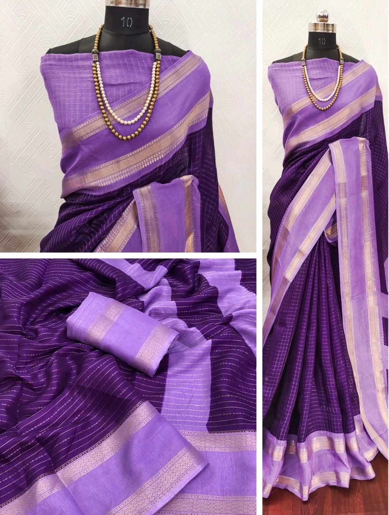 FANCY DOLLA SILK SAREE - PURPLE