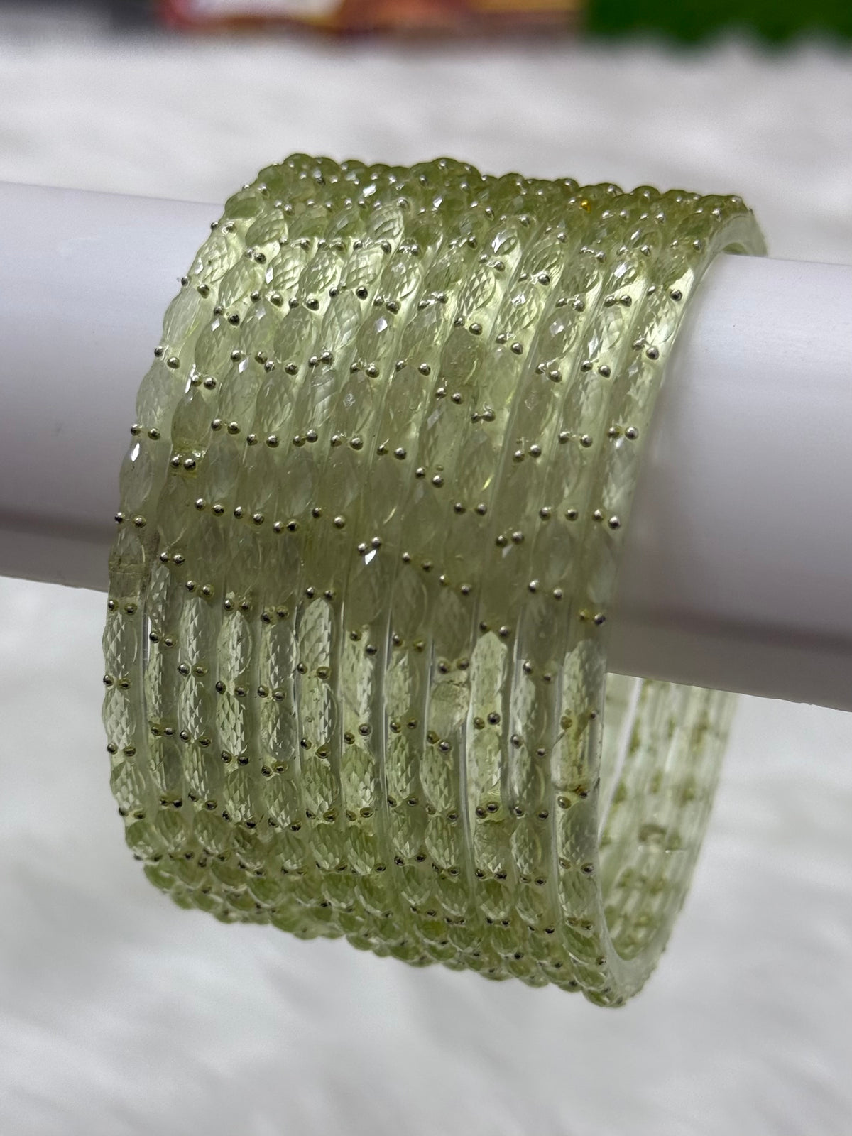 RAINDROP GLASS BANGLES PACK OF 12