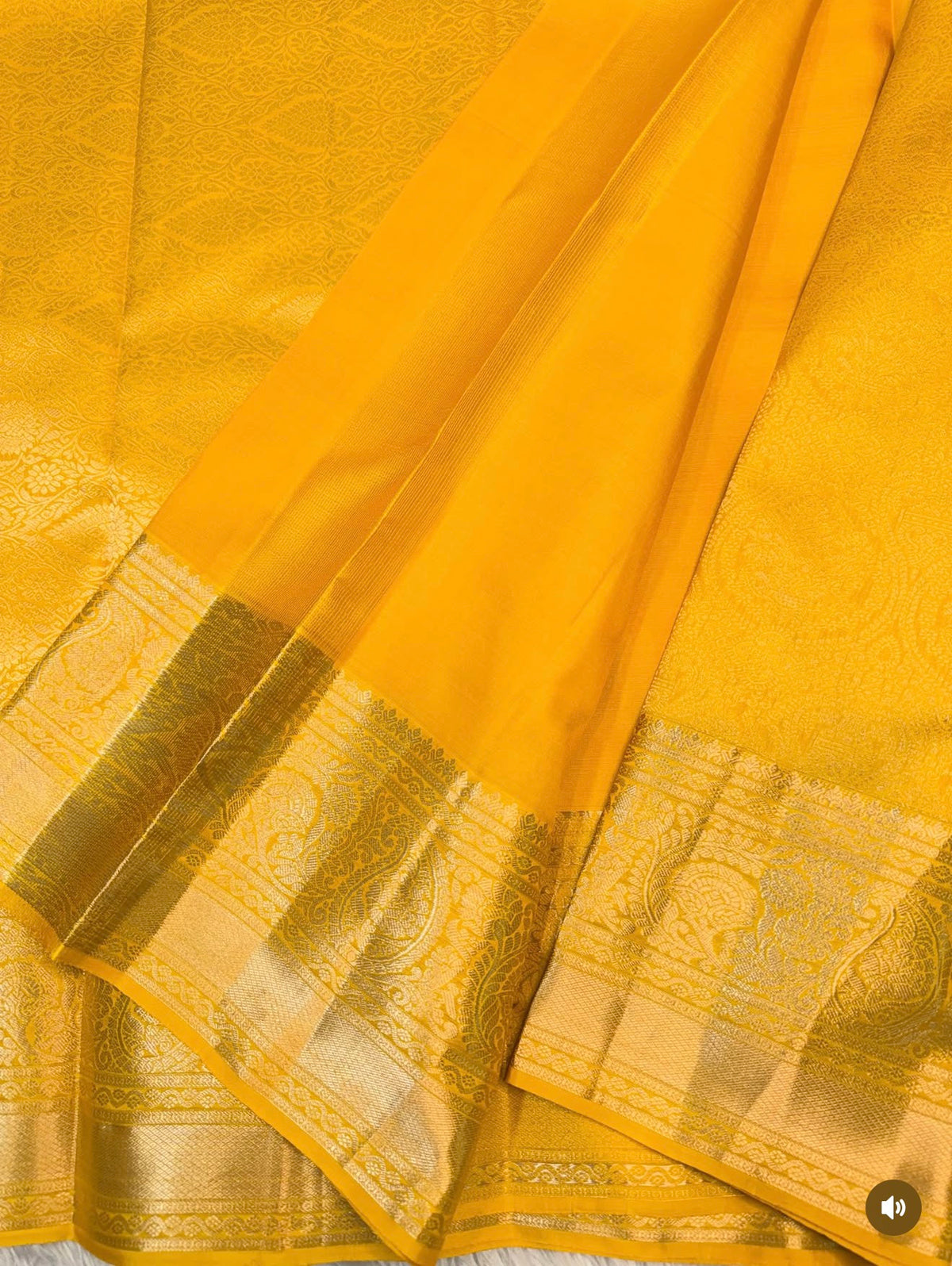 KANCHIPURAM PURE SILK SAREE | SILKMARK® CERTIFIED - GOLDEN YELLOW