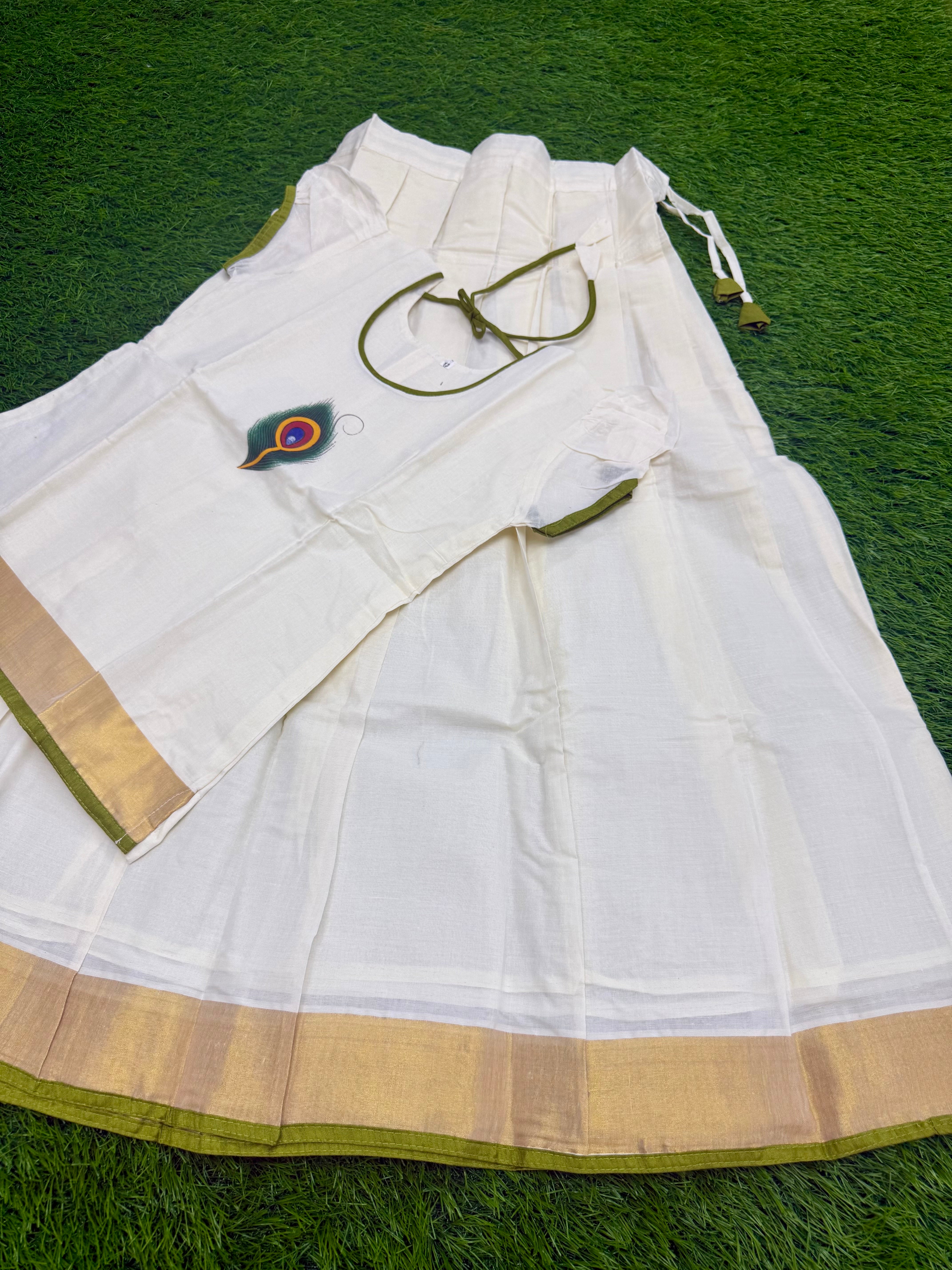 GIRLS TRADITIONAL PRINTED TOP & SKIRT