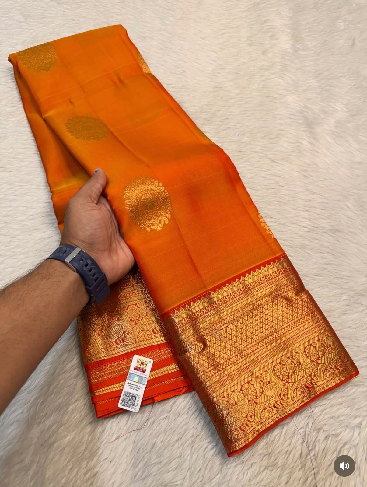 KANCHIPURAM PURE SILK SAREE | SILKMARK® CERTIFIED - MANGO YELLOW