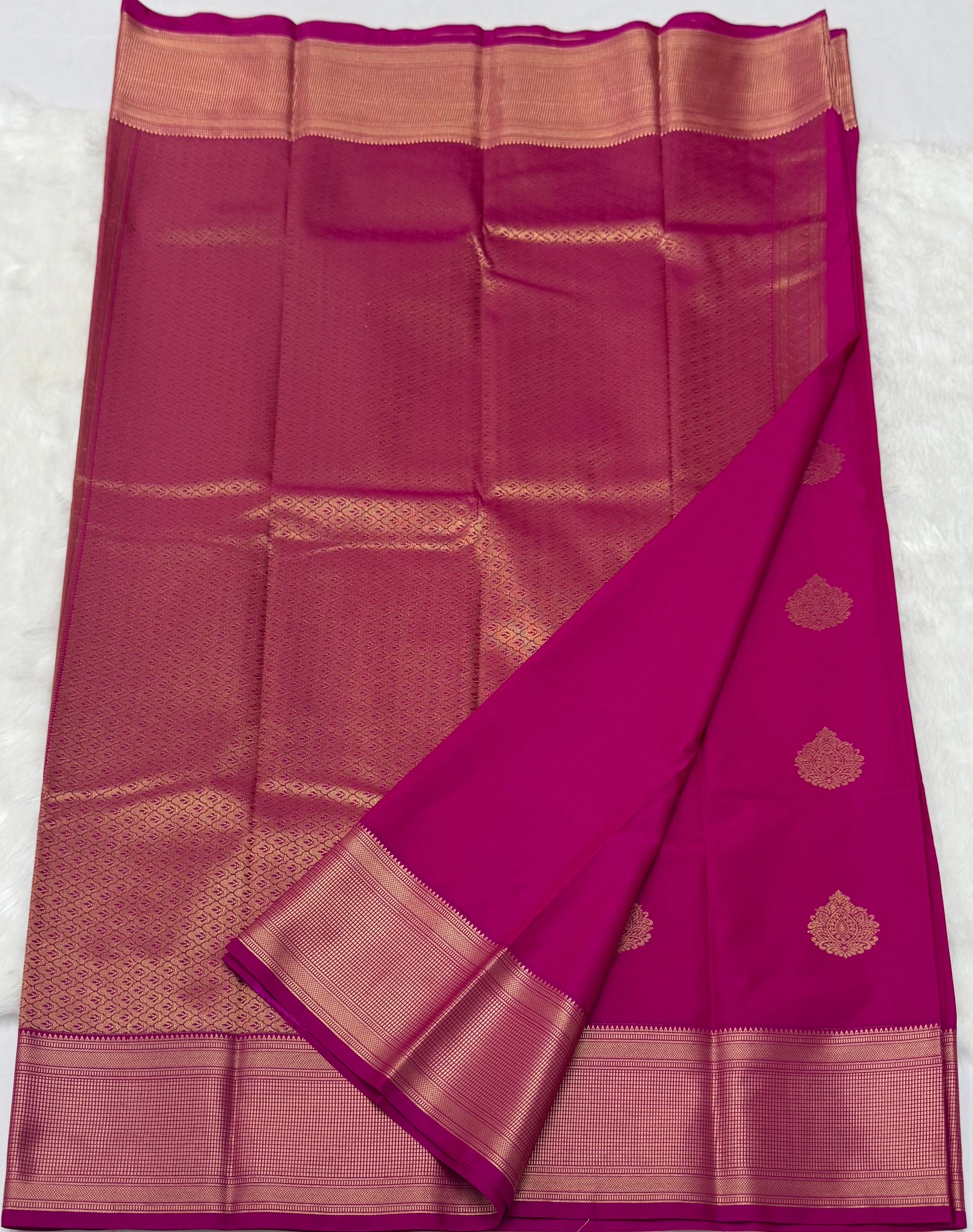 PREMIUM SEMI KANCHI SILK SAREE - PINK
