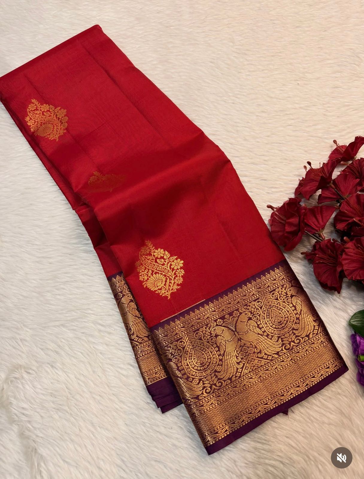KANCHIPURAM PURE SILK SAREE | SILKMARK® CERTIFIED - BRICK RED