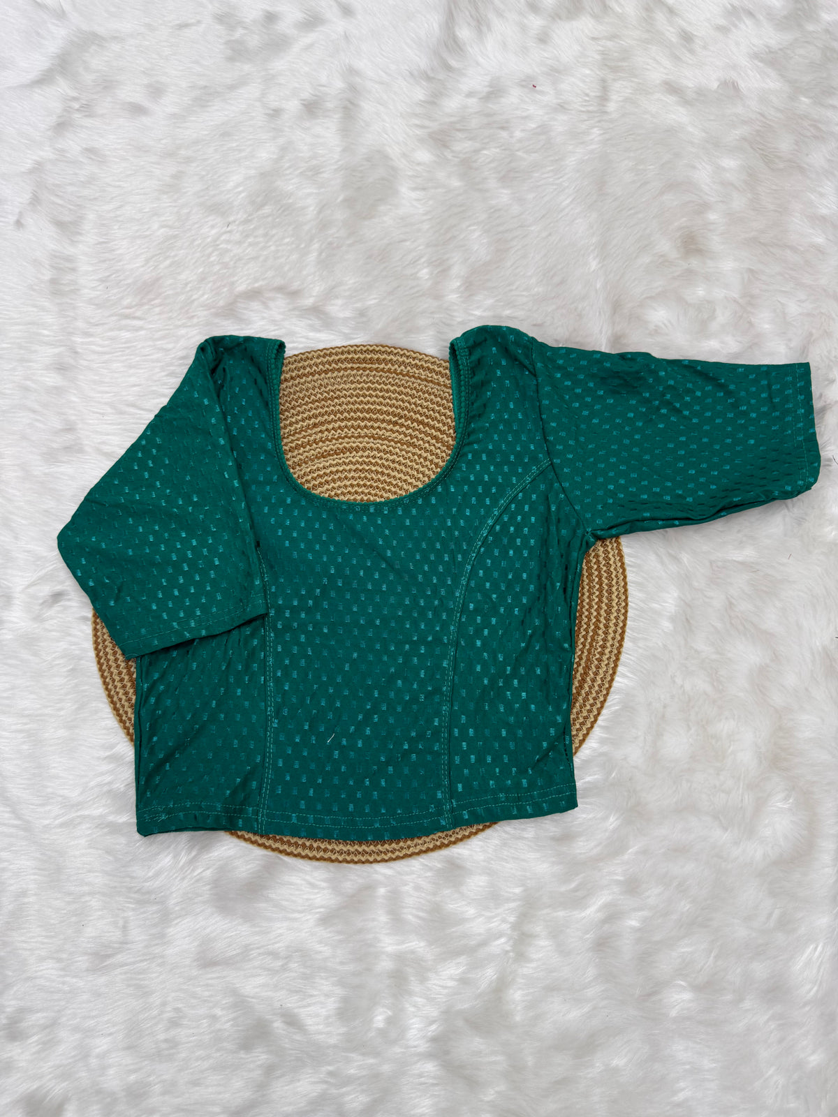 DESIGNER STRETCHABLE BLOUSE - TEAL