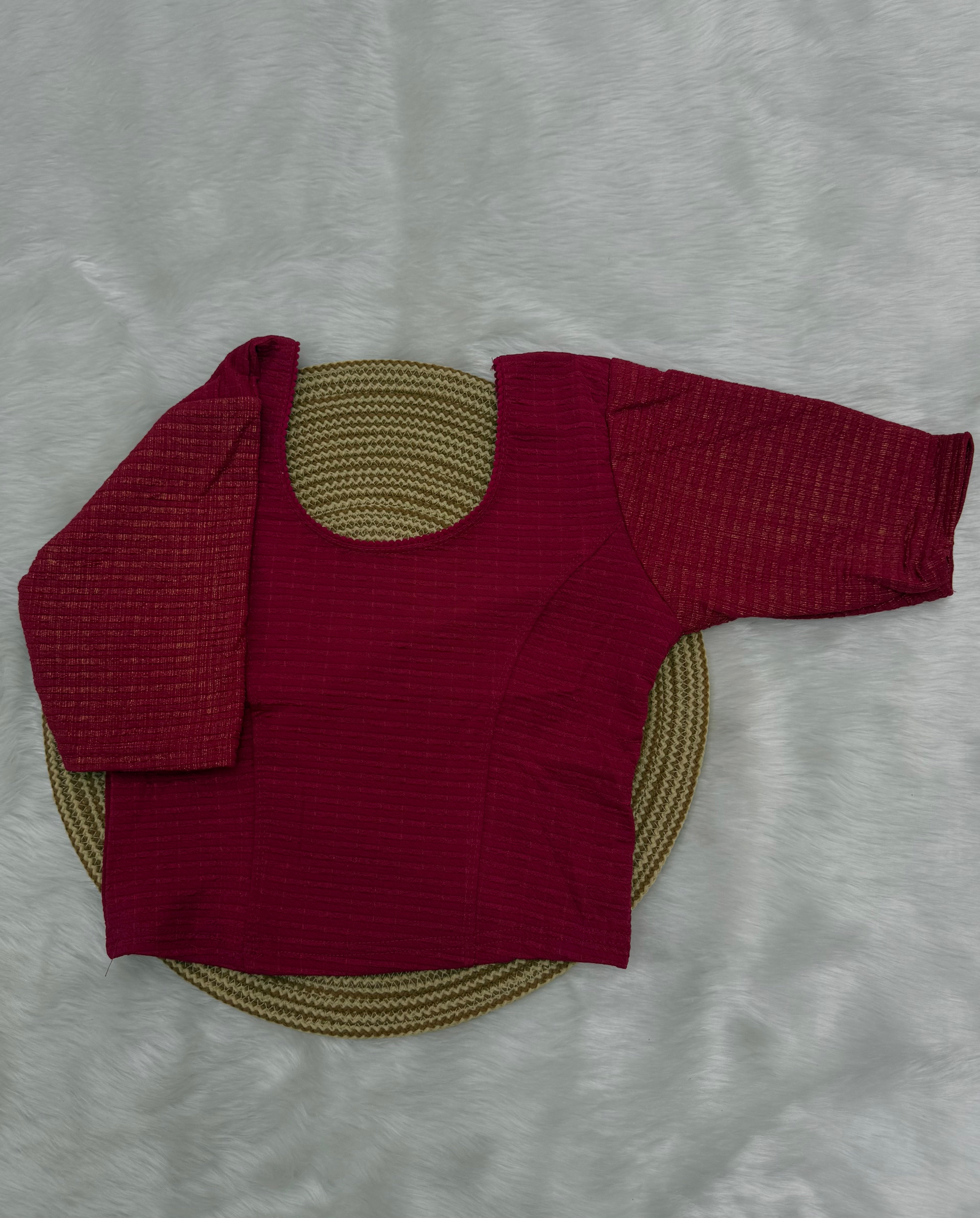 DESIGNER STRETCHABLE BLOUSE - RUBY PINK