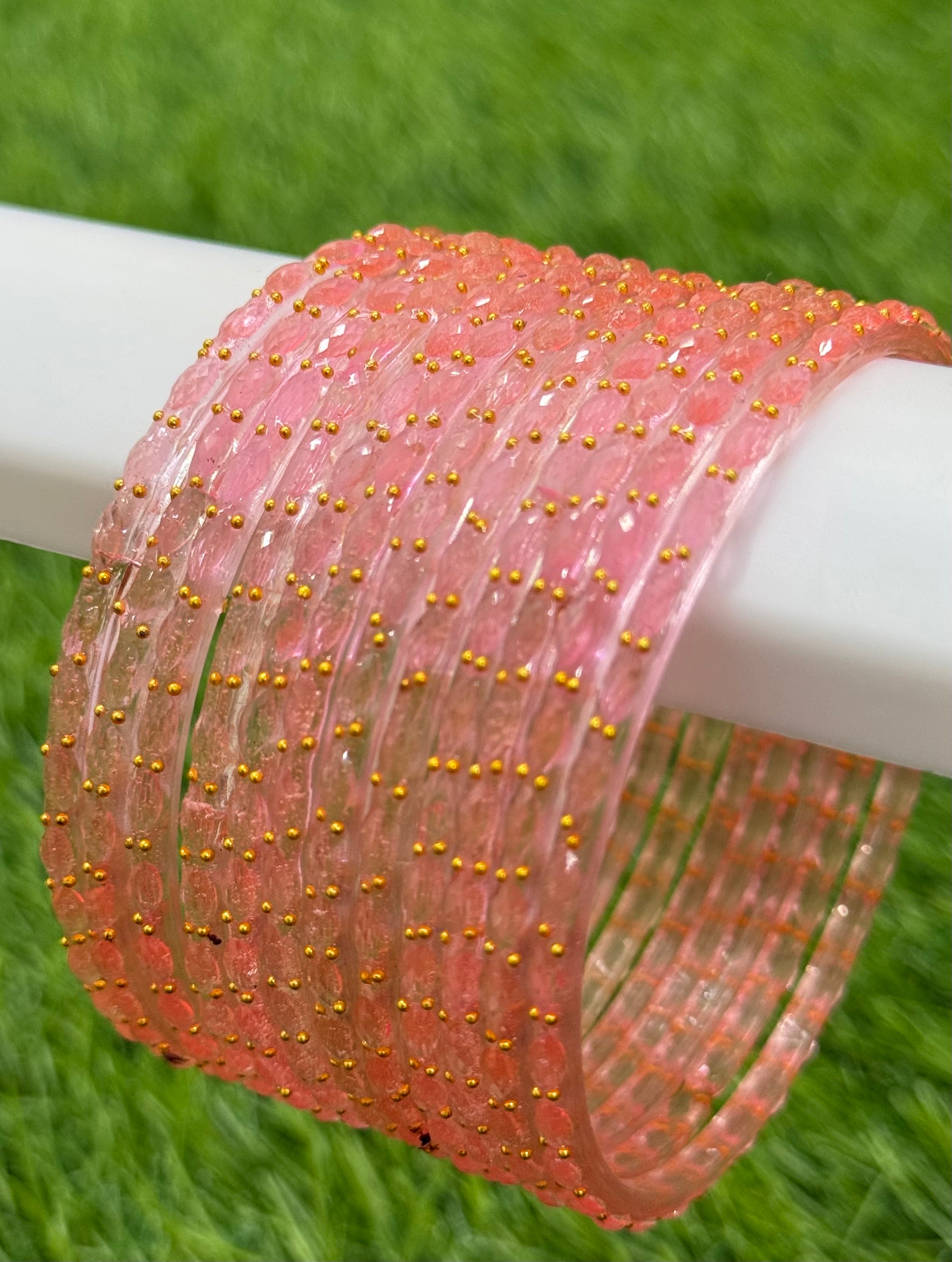 RAINDROP GLASS BANGLES PACK OF 12