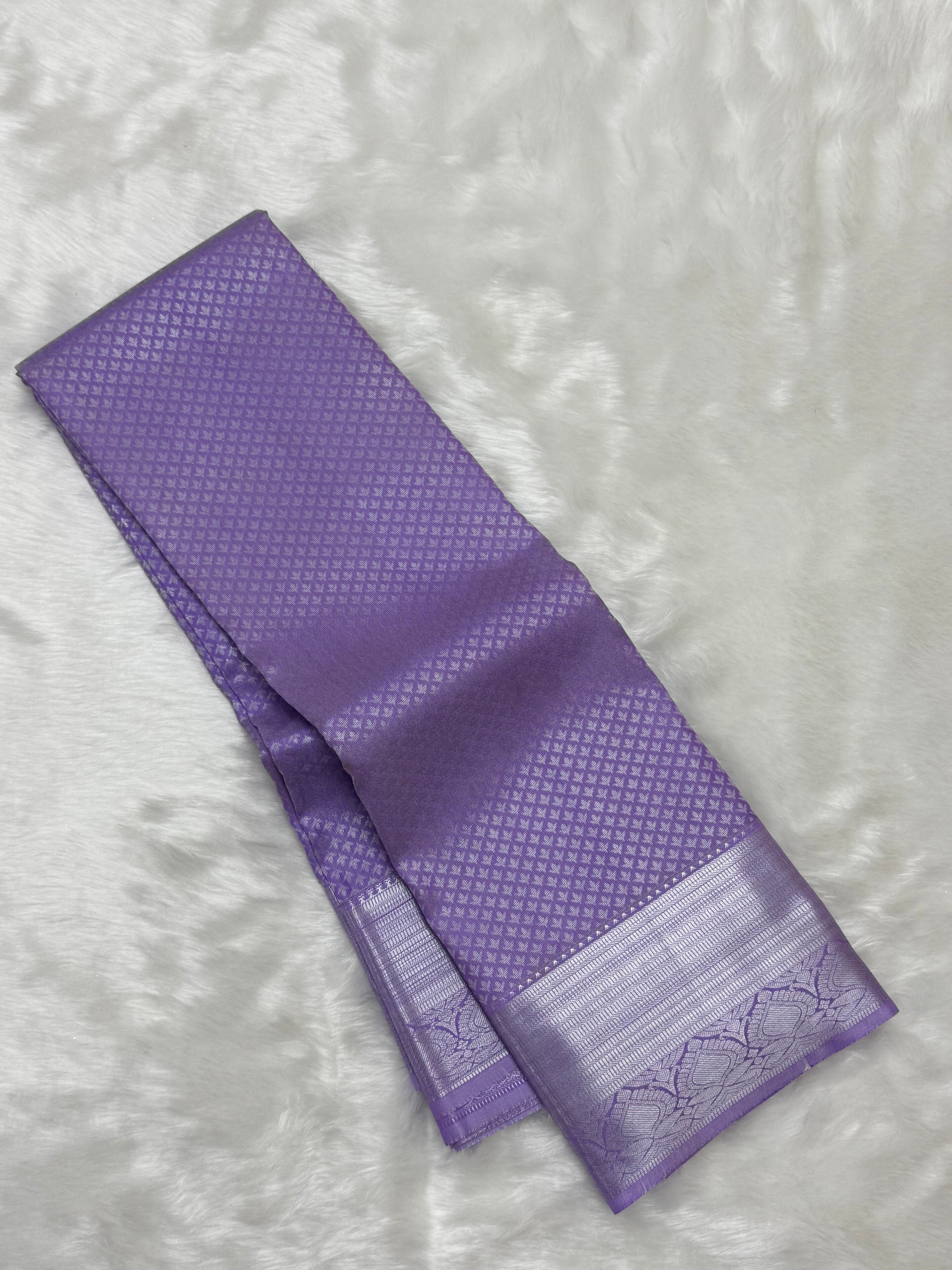 PREMIUM SEMI KANCHI SILK SAREE - LAVENDER