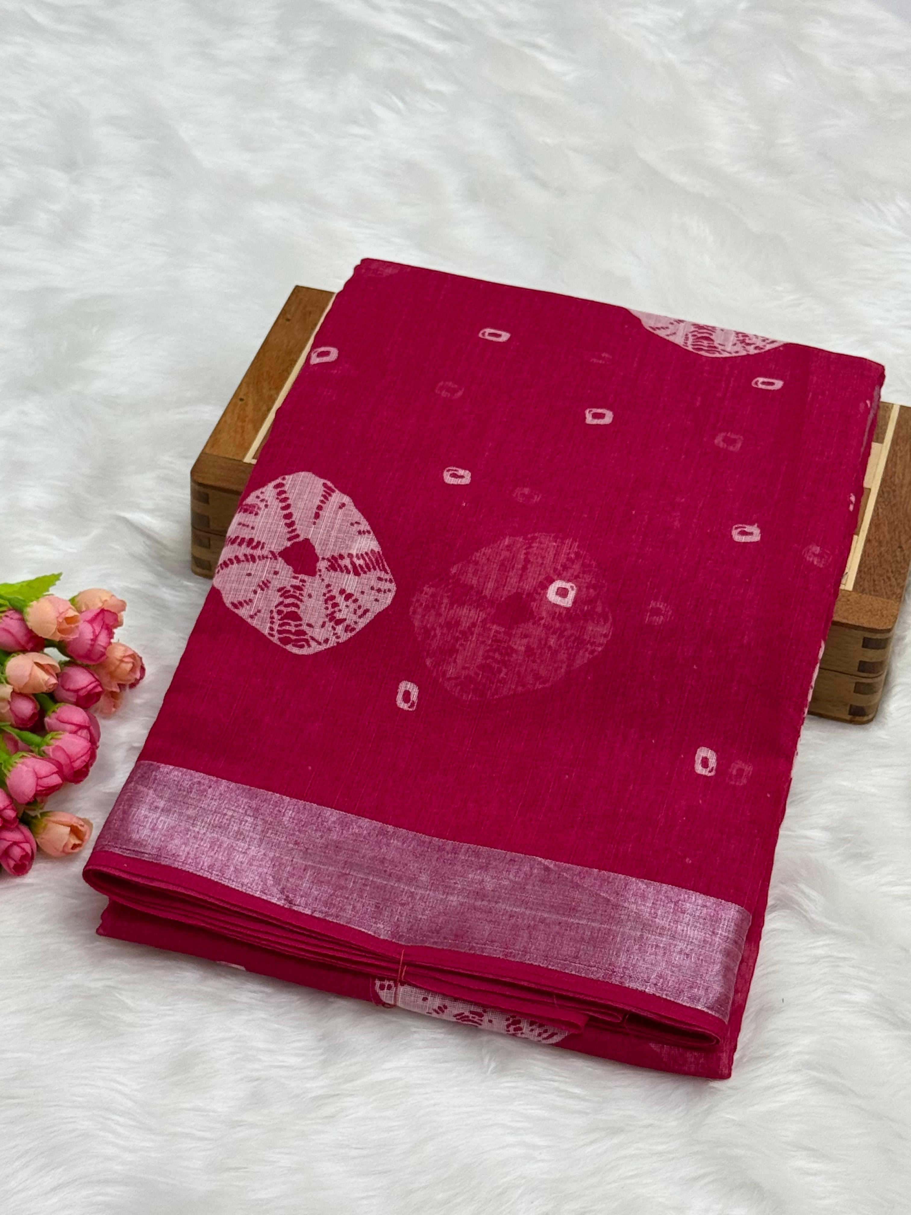 FANCY DOLLA SILK SAREE - PINK