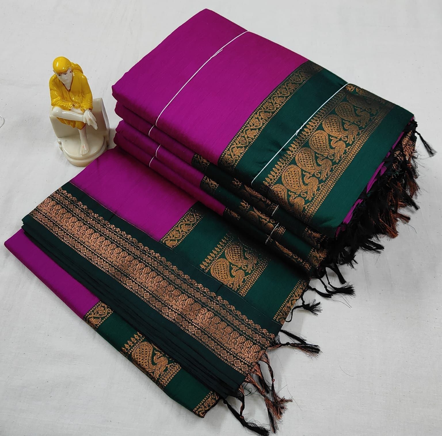 PREMIUM GADWAL/KALYANI COTTON SILK SAREES - PINK