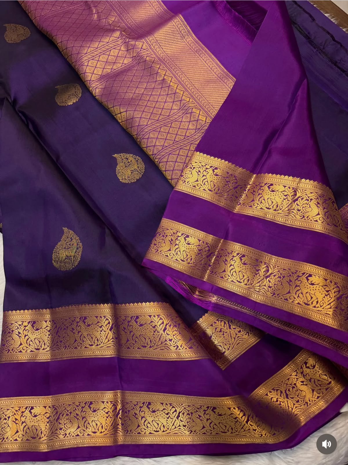 KANCHIPURAM PURE SILK SAREE | SILKMARK® CERTIFIED - PURPLE