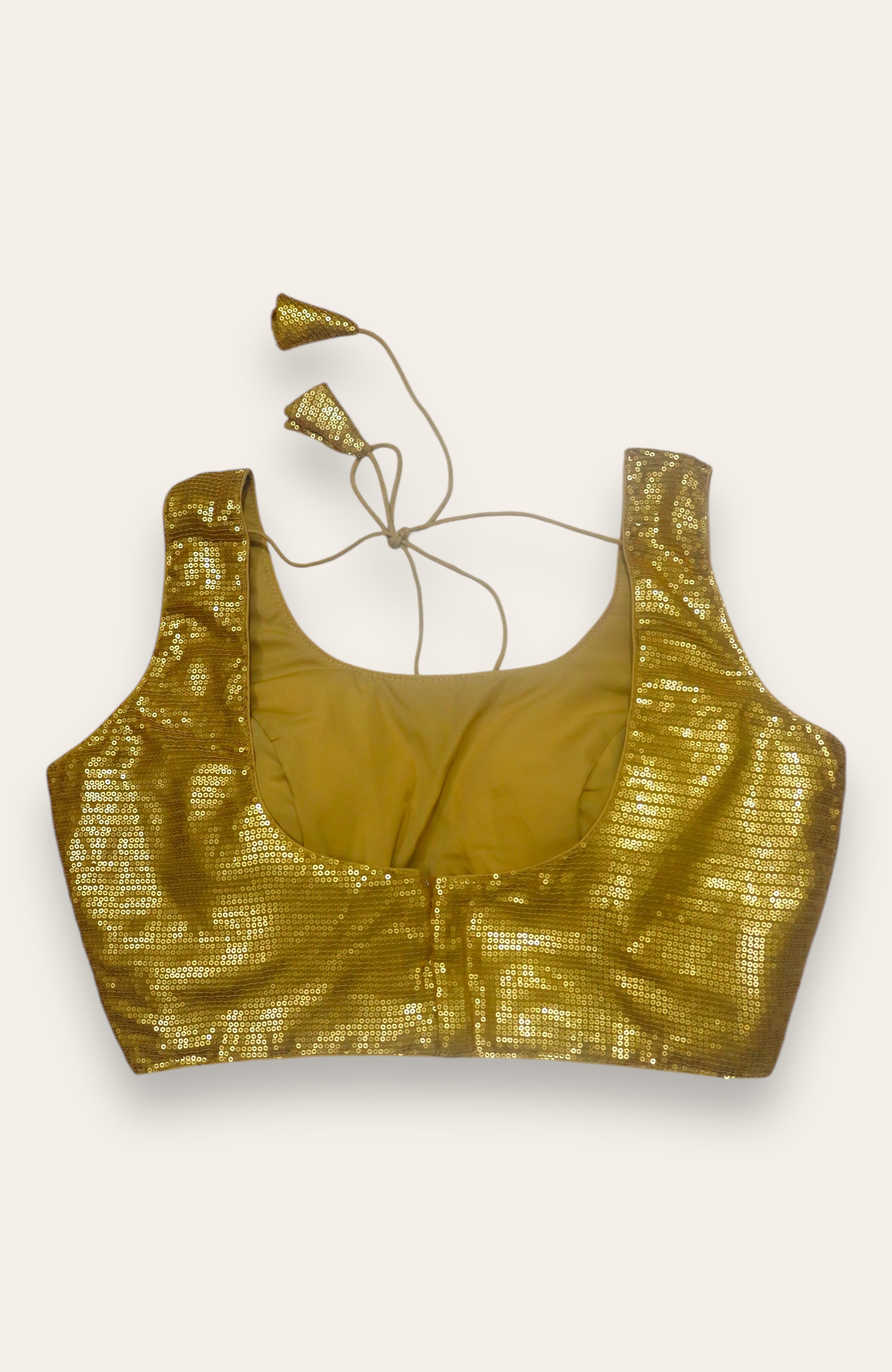 CHUMKIWORK SLEEVELESS BLOUSE- GOLD