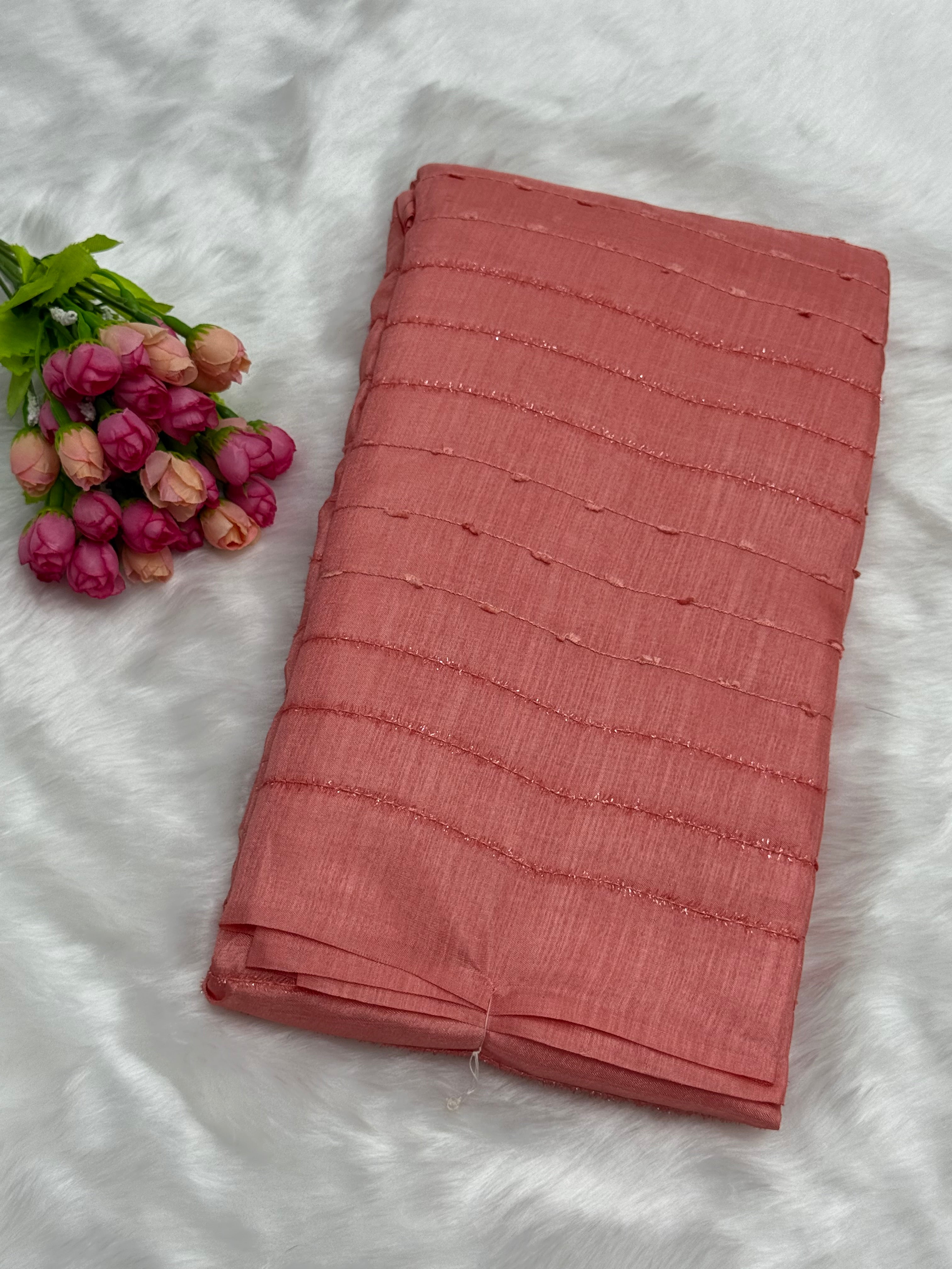 DESIGNER DOLLA SILK SAREE - PEACH