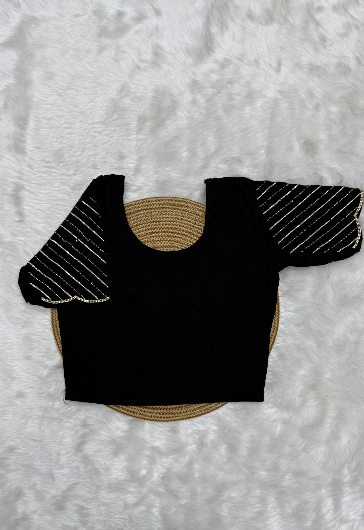DESIGNER STRETCHABLE BLOUSE - BLACK