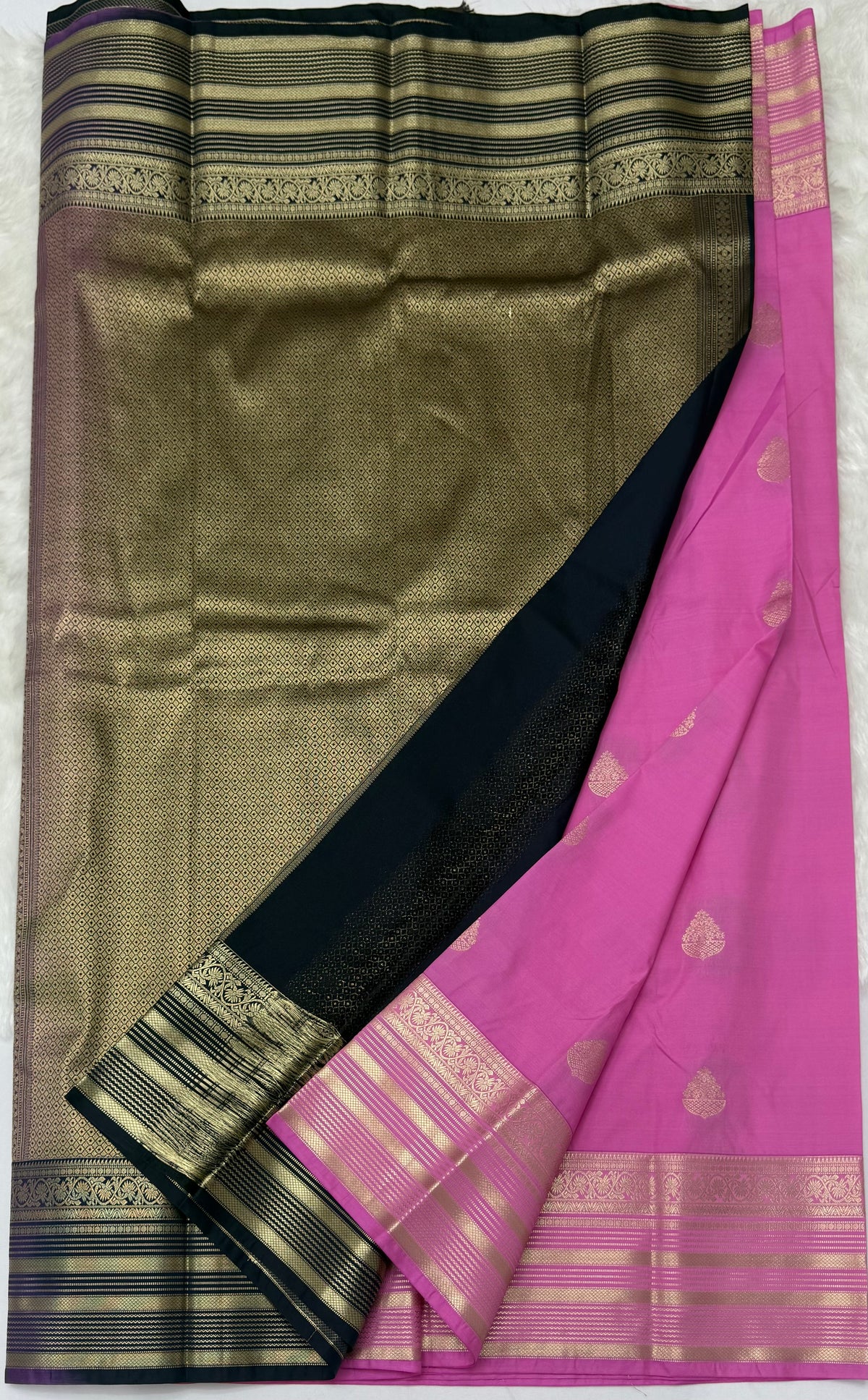 PREMIUM SEMI KANCHI SILK SAREE - TAFFY PINK