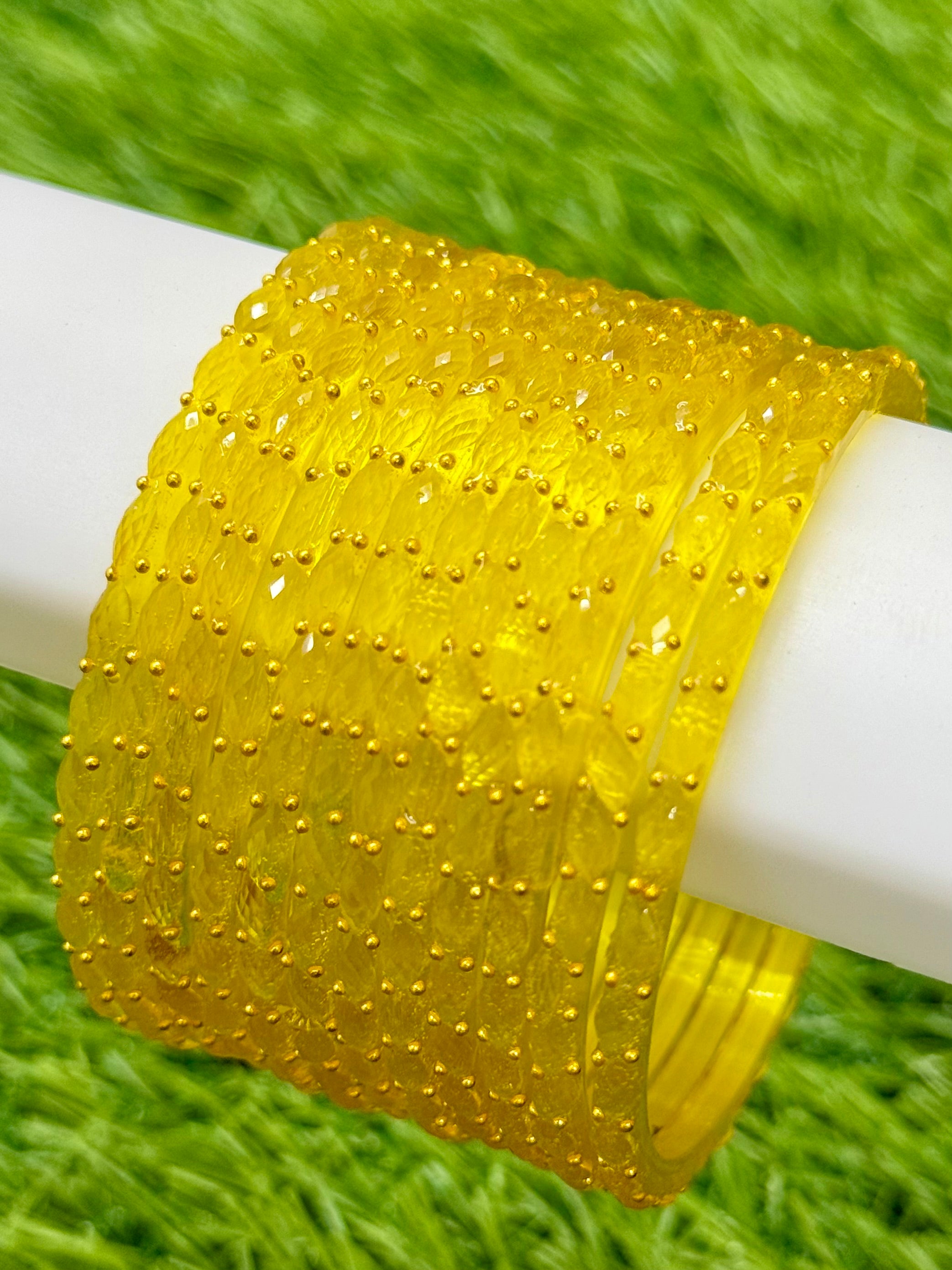 RAINDROP GLASS BANGLES PACK OF 12