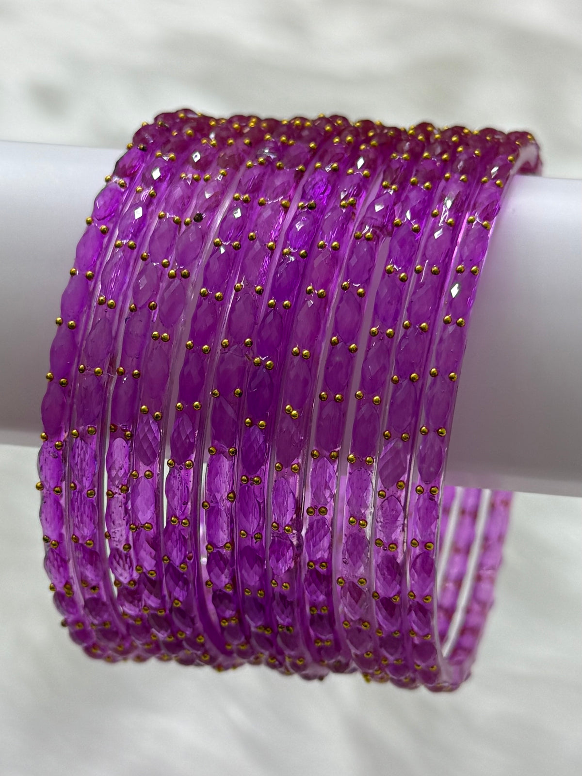 RAINDROP GLASS BANGLES PACK OF 12