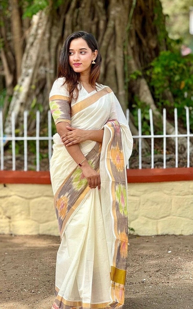 POCHAMPALLY BORDER KERALA SAREE