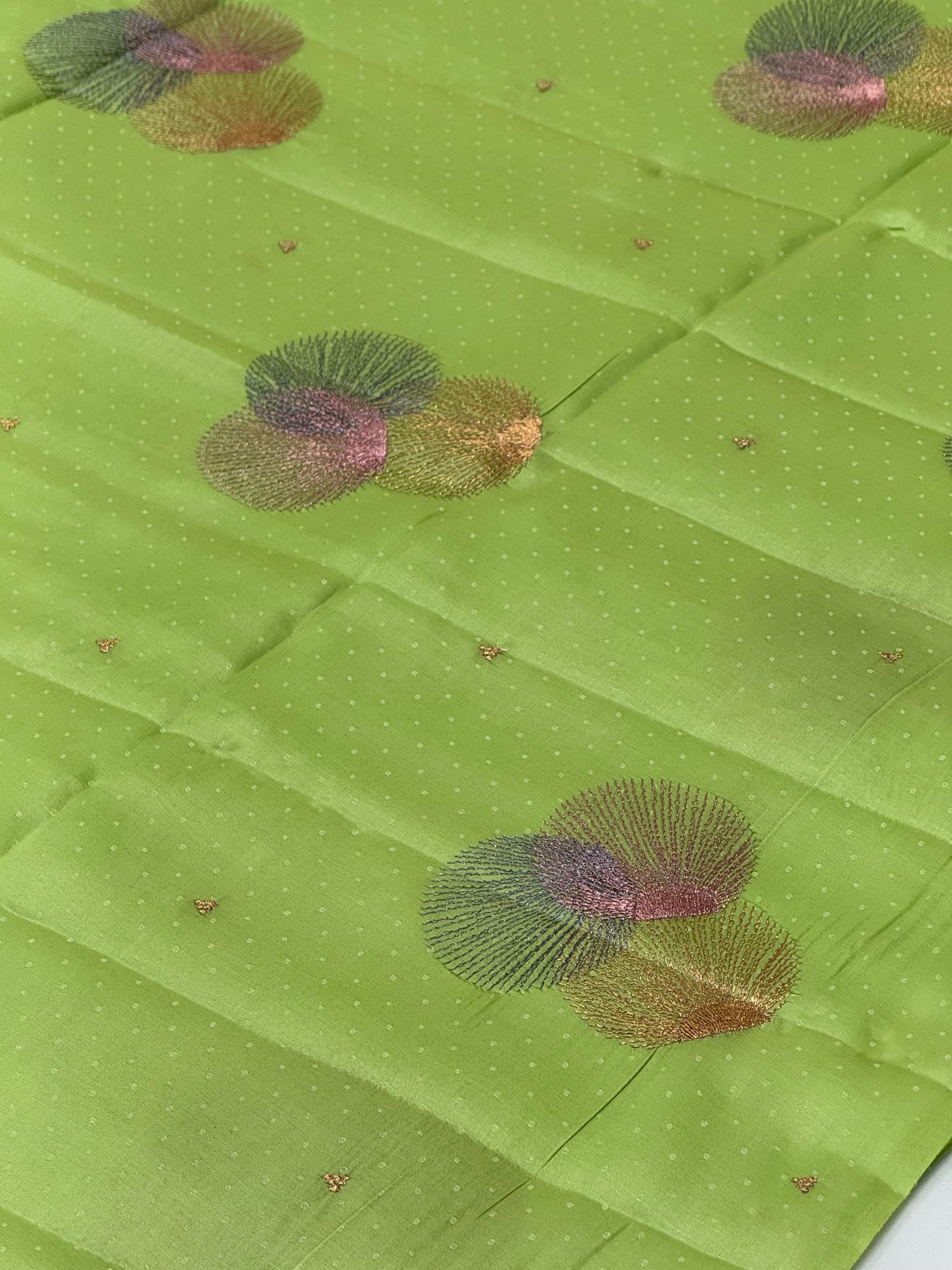 PREMIUM BUTTER SILK SAREE - TEA GREEN