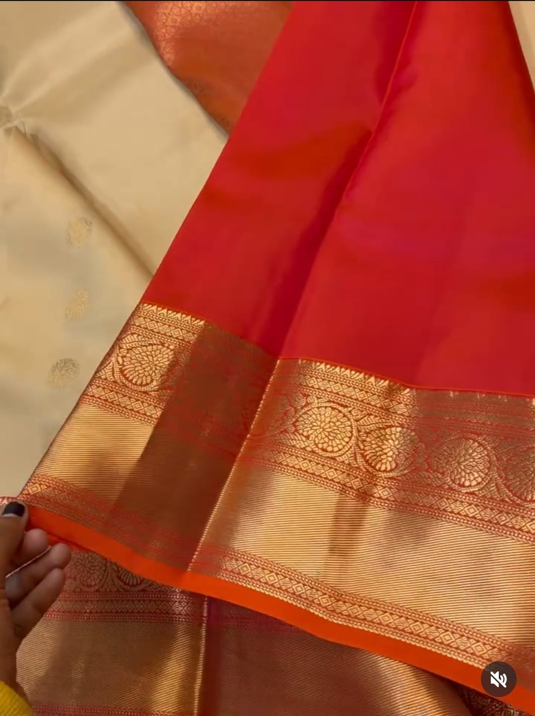 KANCHIPURAM PURE SILK SAREE | SILKMARK® CERTIFIED - CREAM