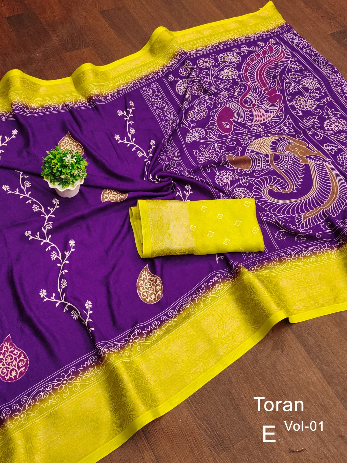 PREMIUM DOLLA SILK SAREE - PURPLE