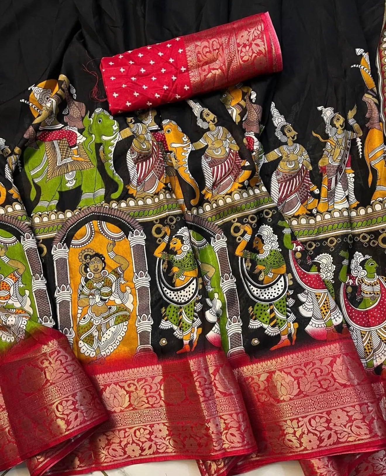 KALAMKARI PREMIUM BOUTIQUE SAREE - MULTI