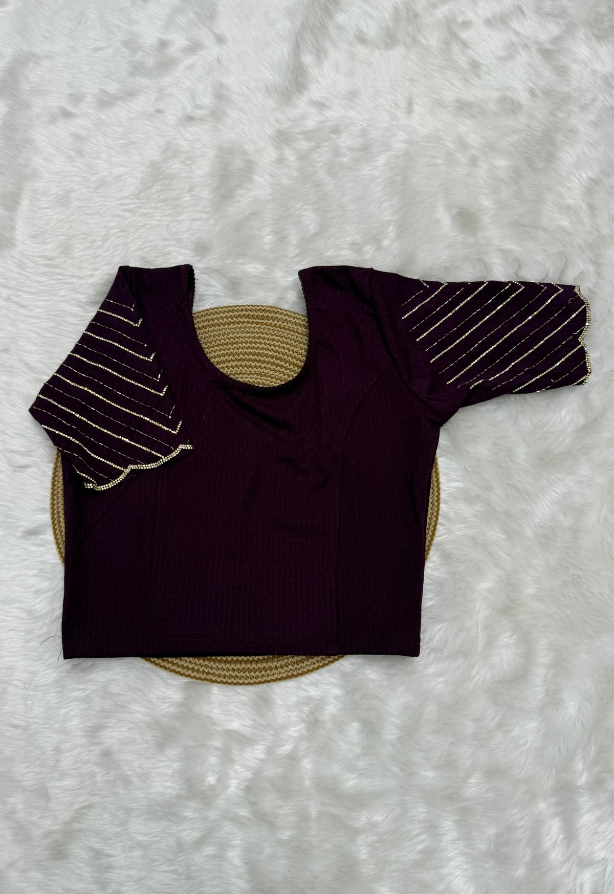 DESIGNER STRETCHABLE BLOUSE - WINE