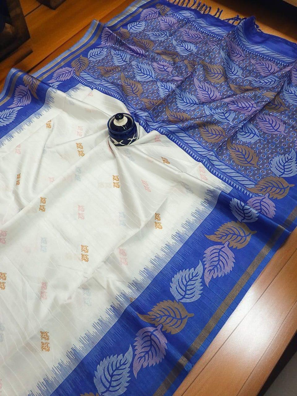 SILK WORMS SOFT COTTON SAREES - MULTICOLOUR