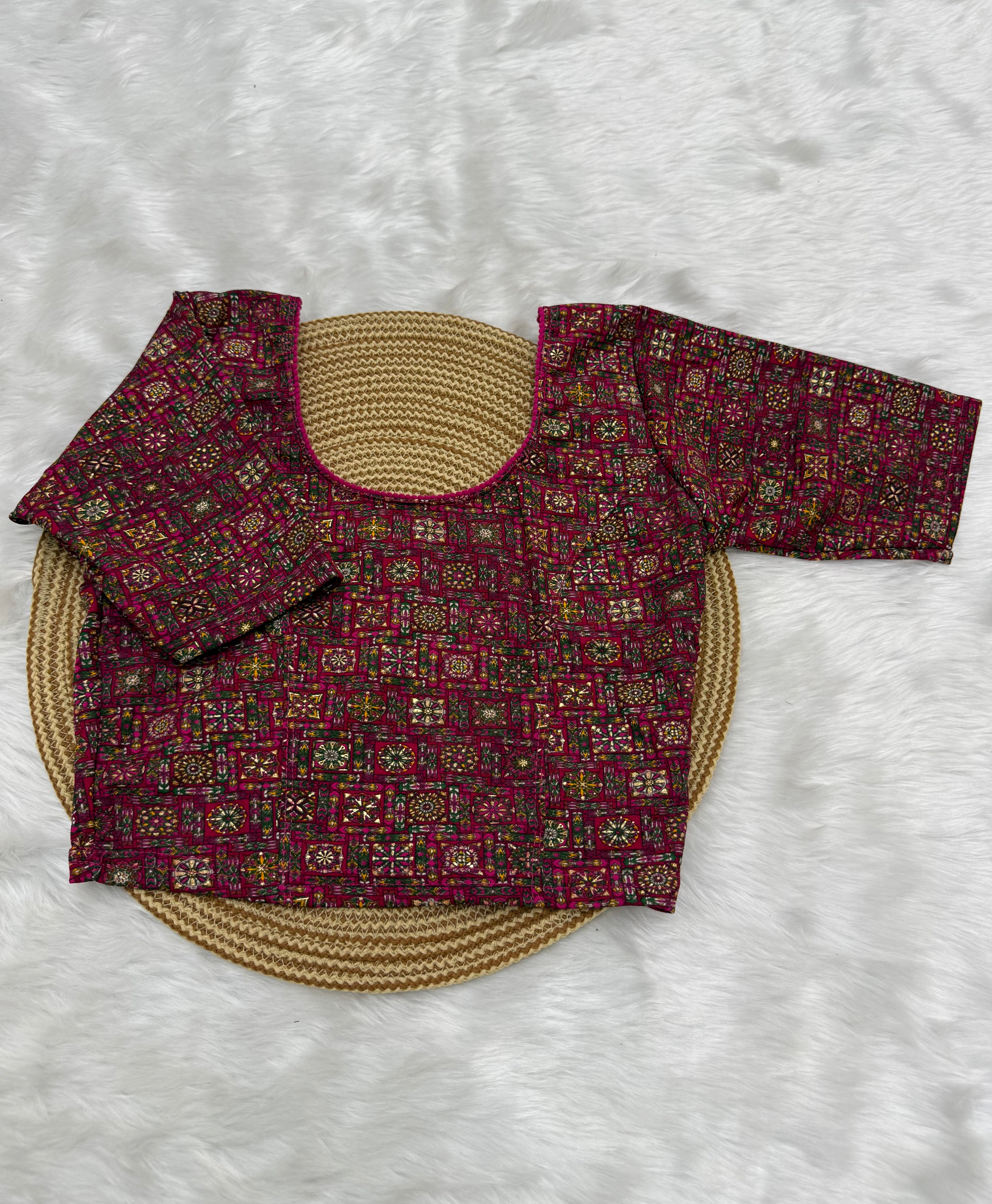 DESIGNER STRETCHABLE BLOUSE - MULTICOLOUR
