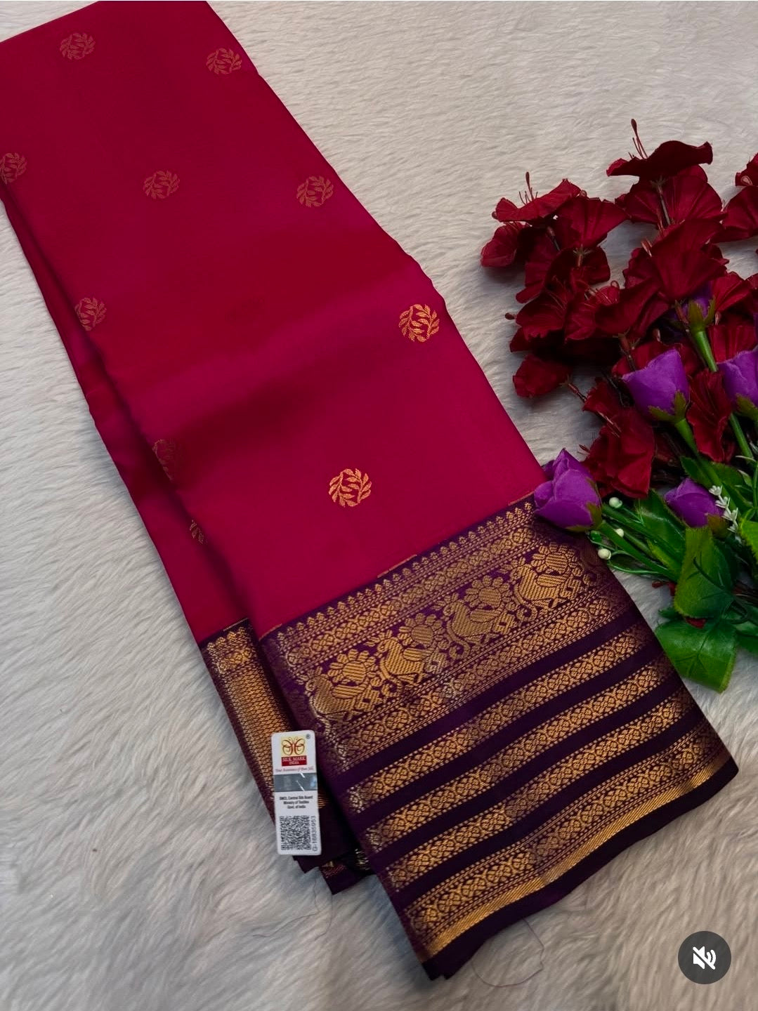 KANCHIPURAM PURE SILK SAREE | SILKMARK® CERTIFIED - DARK FUCHSIA