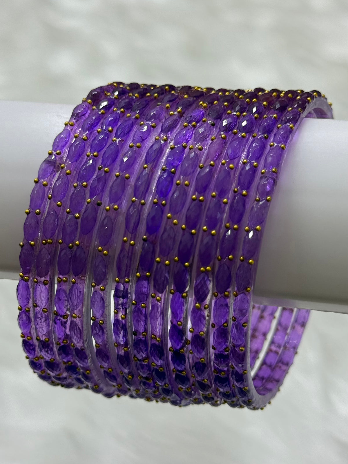 RAINDROP GLASS BANGLES PACK OF 12