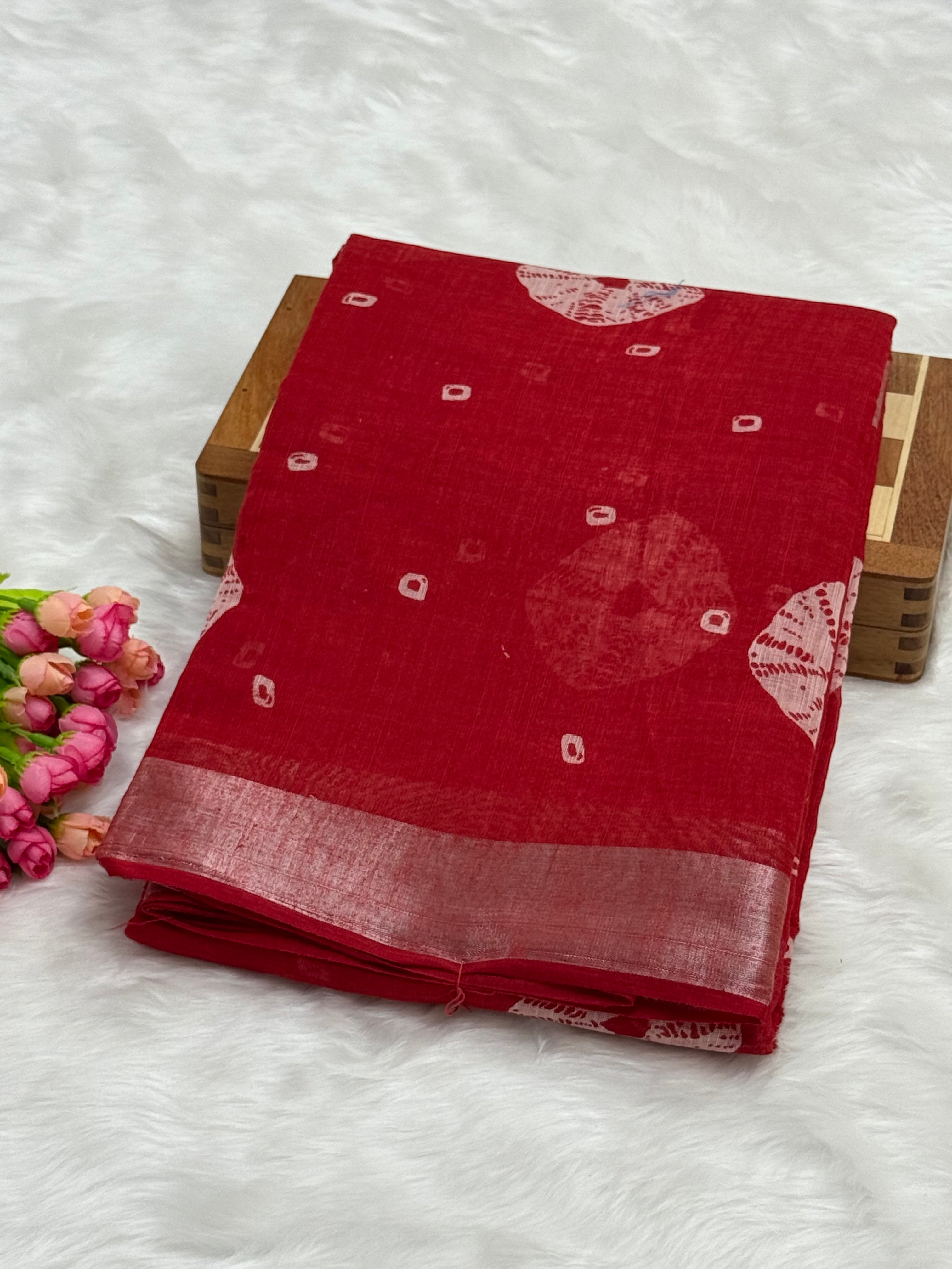 FANCY DOLLA SILK SAREE - RED
