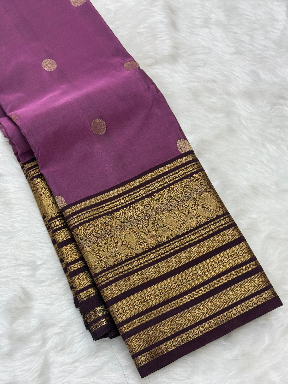 PREMIUM SEMI KANCHI SILK SAREE - ORCHID PURPLE