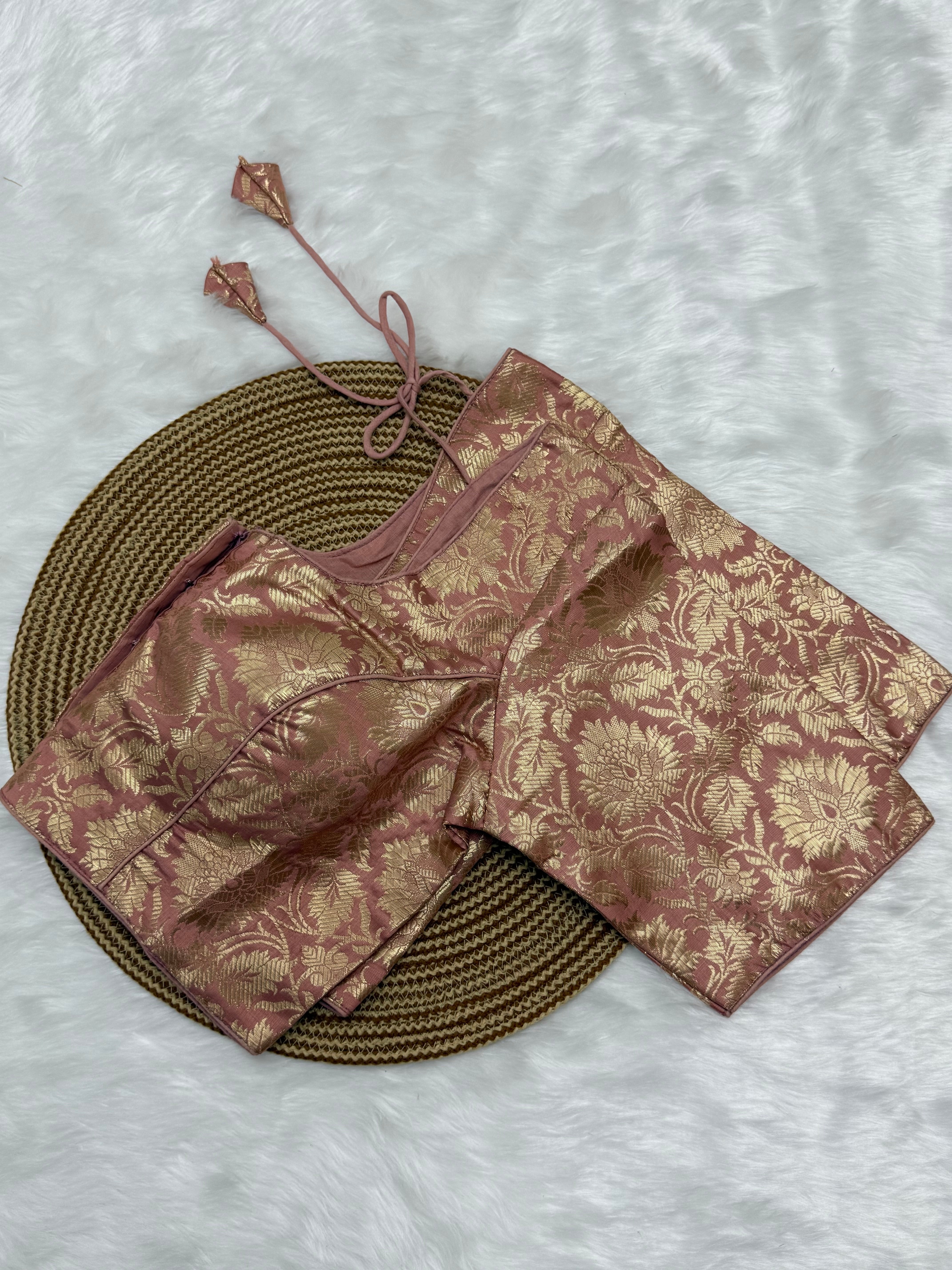 READYMADE JACQUARD SAREE BLOUSE