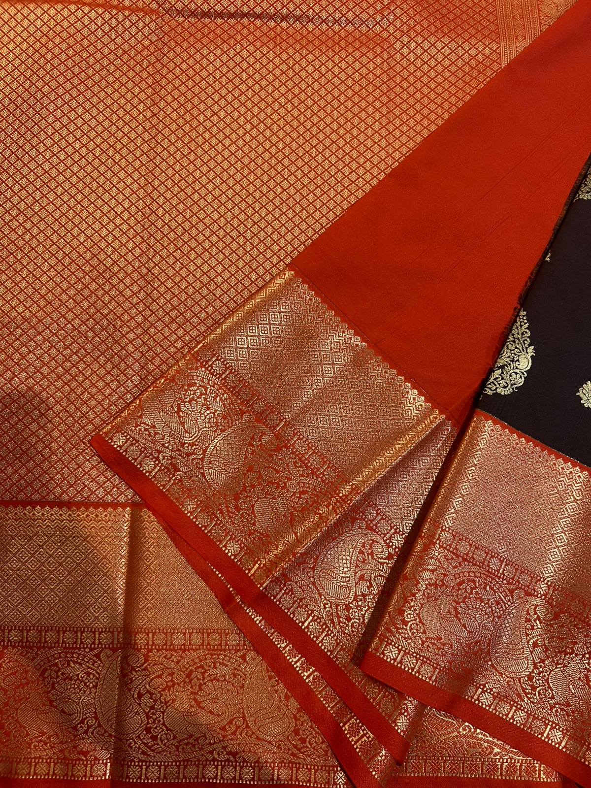 PREMIUM SEMI KANCHI SILK SAREE - BROWN