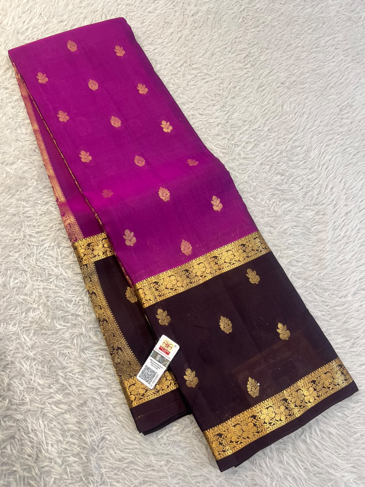 KANCHIPURAM PURE SILK SAREE | SILKMARK® CERTIFIED - VIOLET
