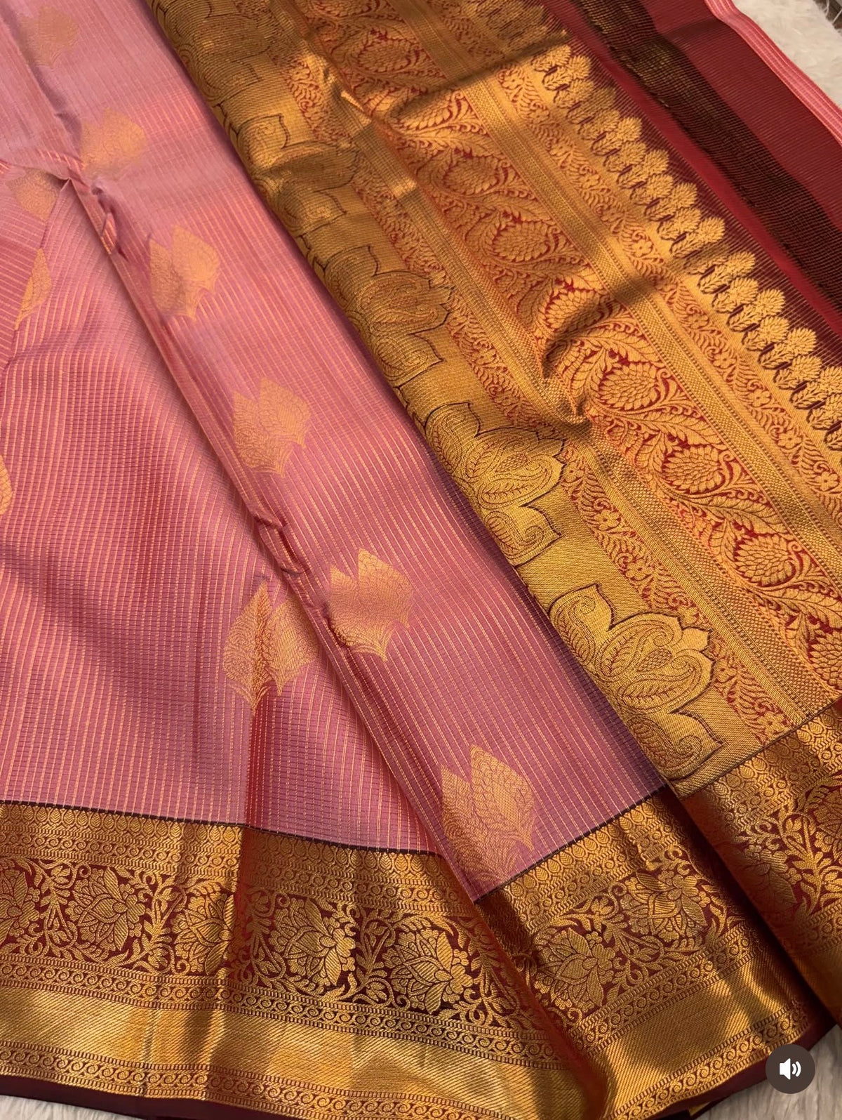 KANCHIPURAM PURE SILK SAREE | SILKMARK® CERTIFIED - BLUSH ROSE