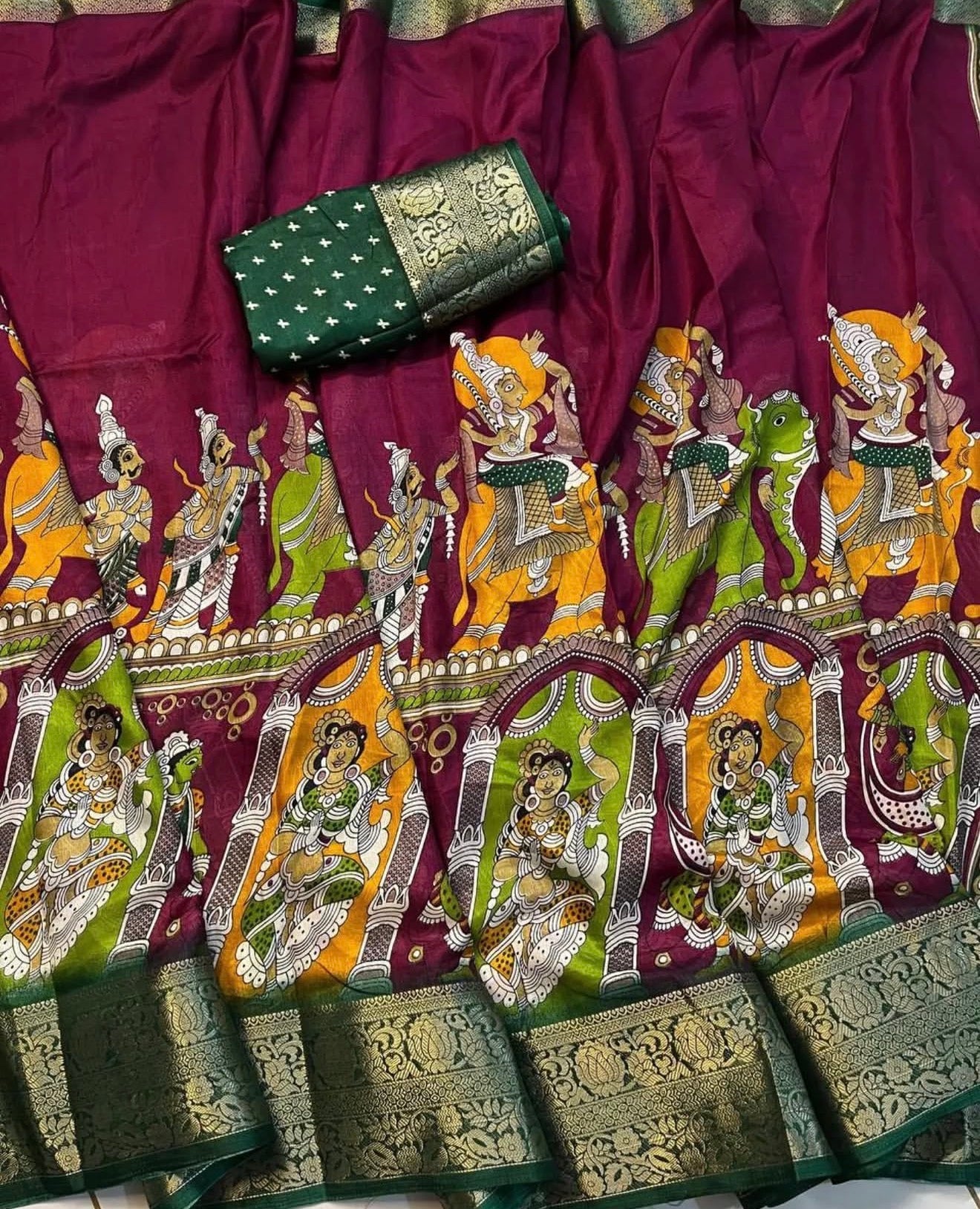 KALAMKARI PREMIUM BOUTIQUE SAREE - MULTI