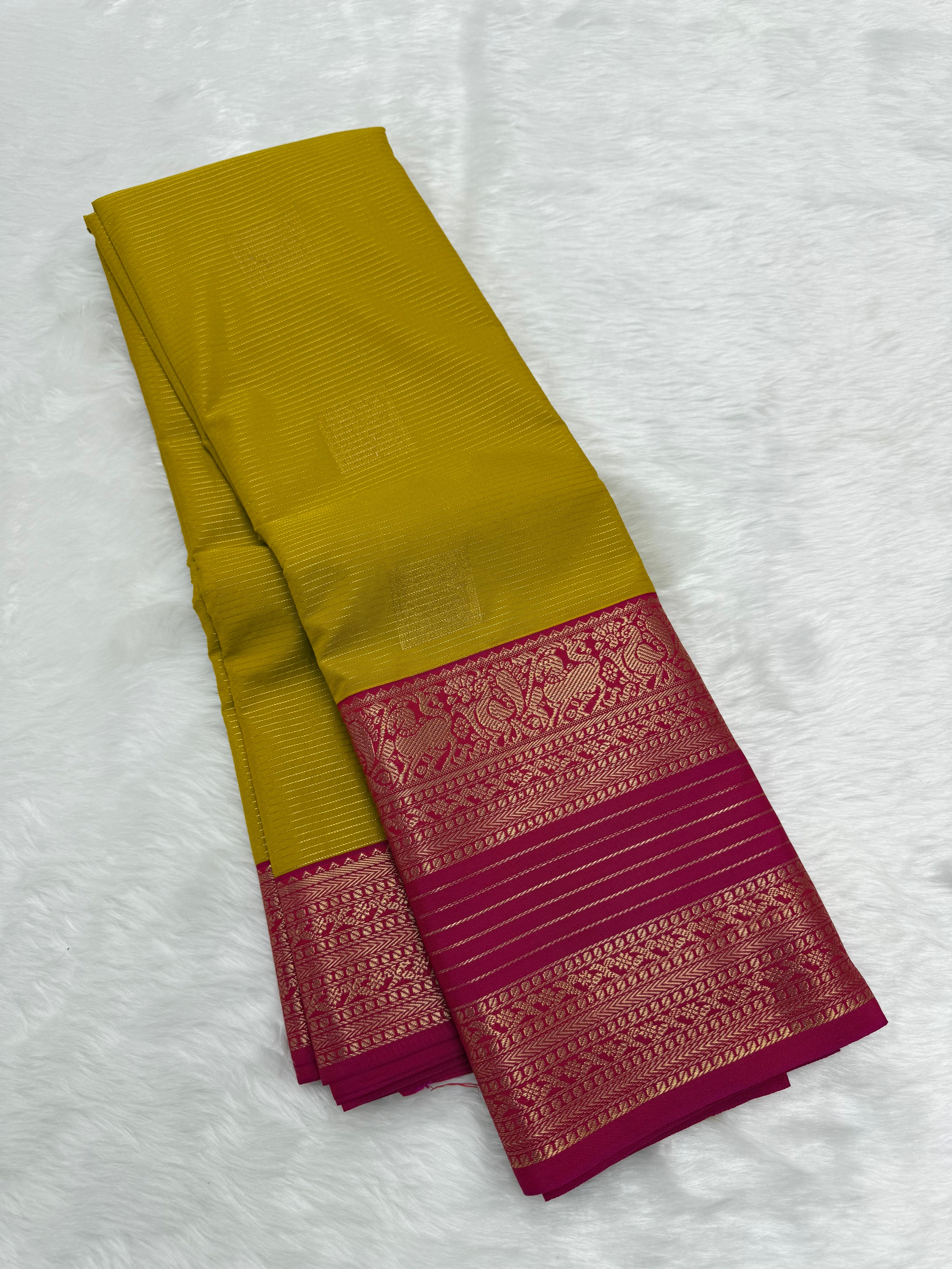PREMIUM SEMI KANCHI SILK SAREE - AMBER