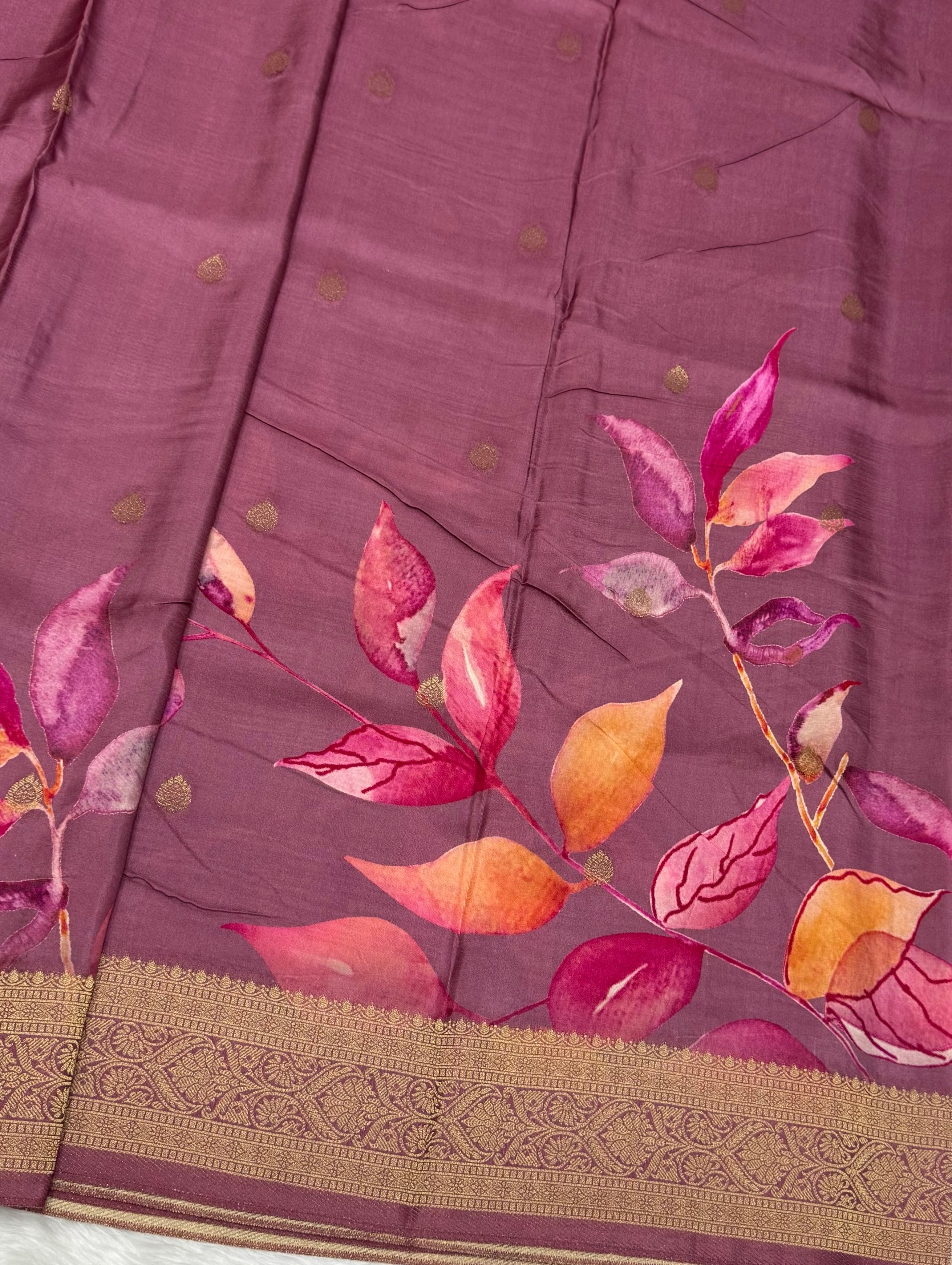 PREMIUM FLORAL PRINTED MASAKALI SAREE - MULTICOLOUR