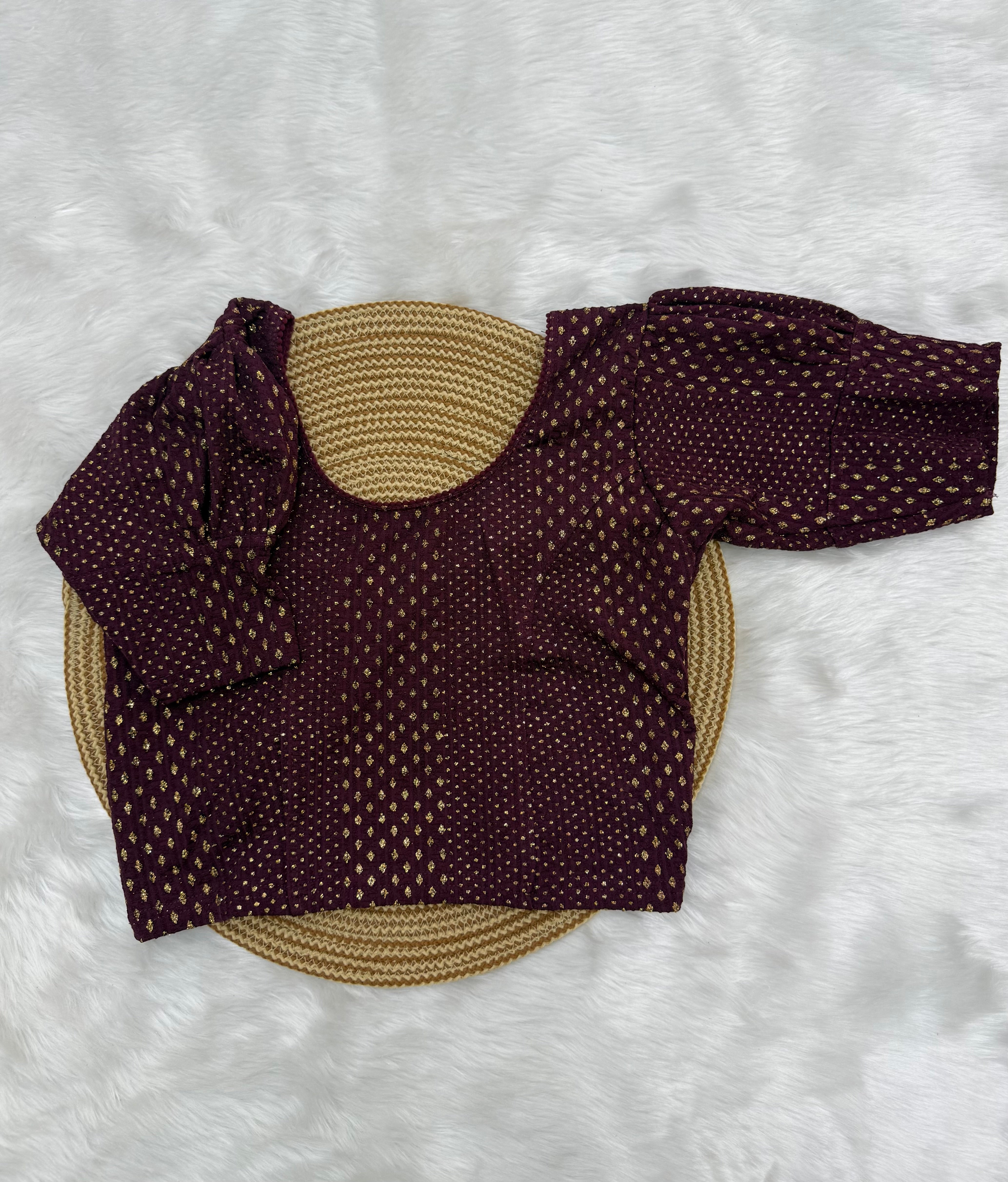 DESIGNER STRETCHABLE BLOUSE - WINE