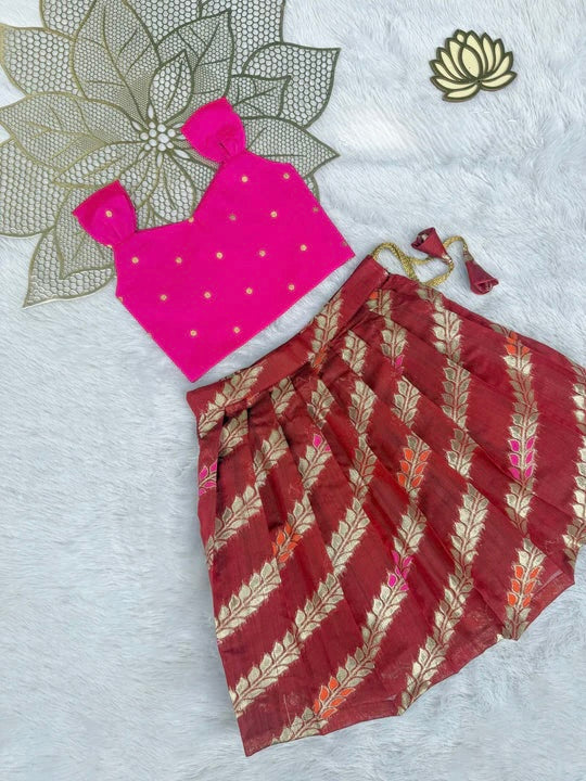 PINK RUST NEW BORN TOP & SKIRT