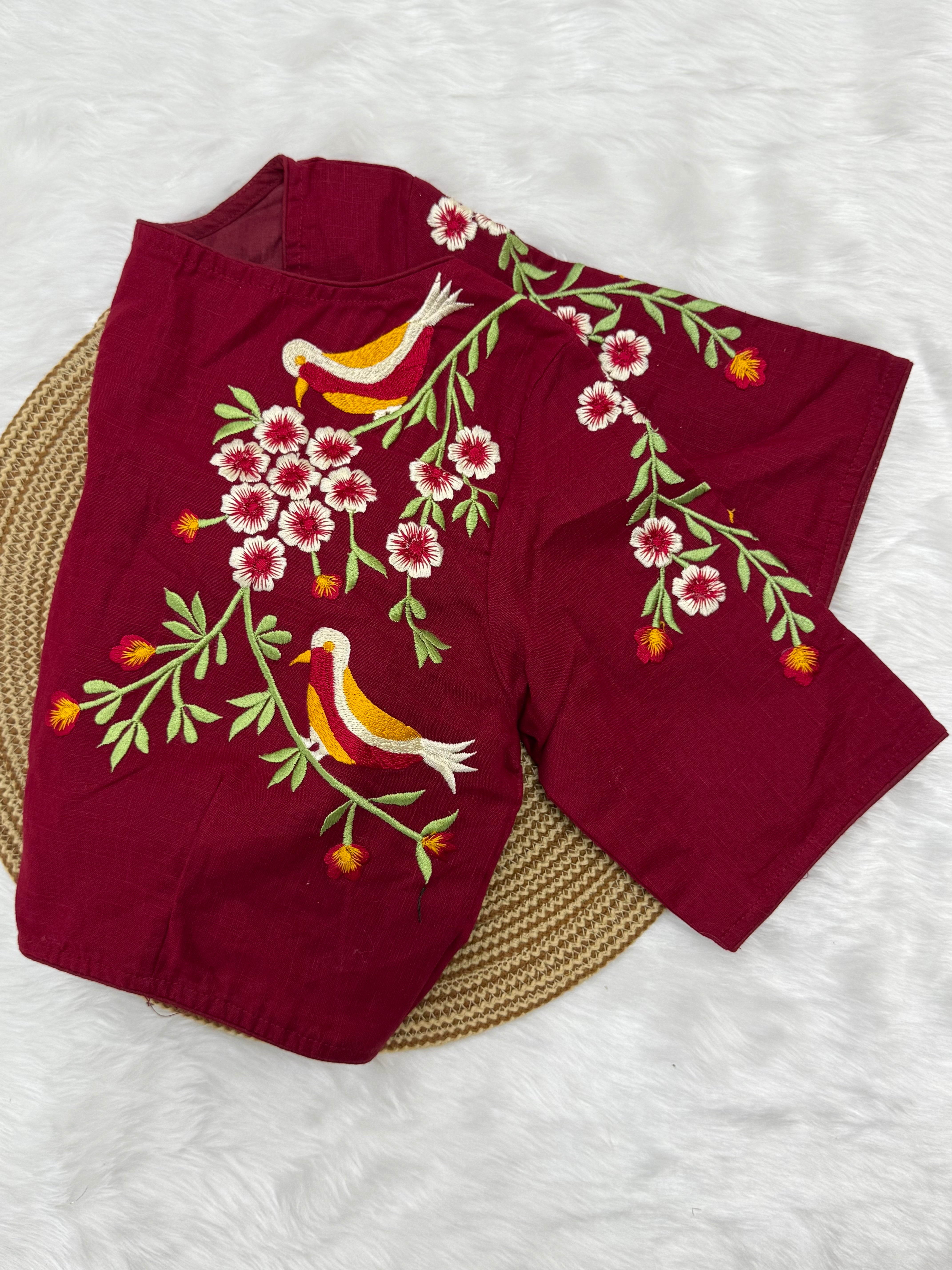 TRENDY EMBROIDERY WORK READYMADE BLOUSE